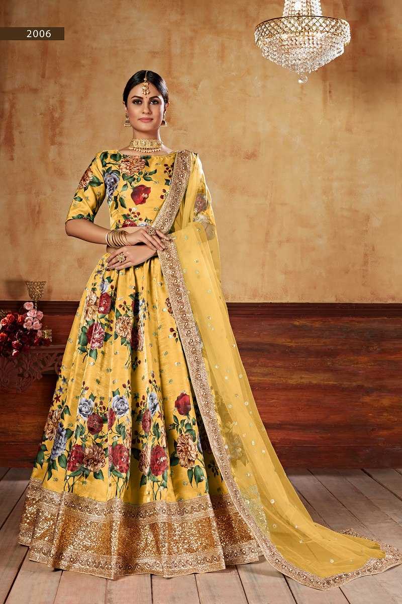 Ynf Art Silk RIN227 2006 Lehengas Wholesale Embroidered Lehenga Lehenga For Engagement Sequins Lehenga Lehenga With Cancan Manufacturer