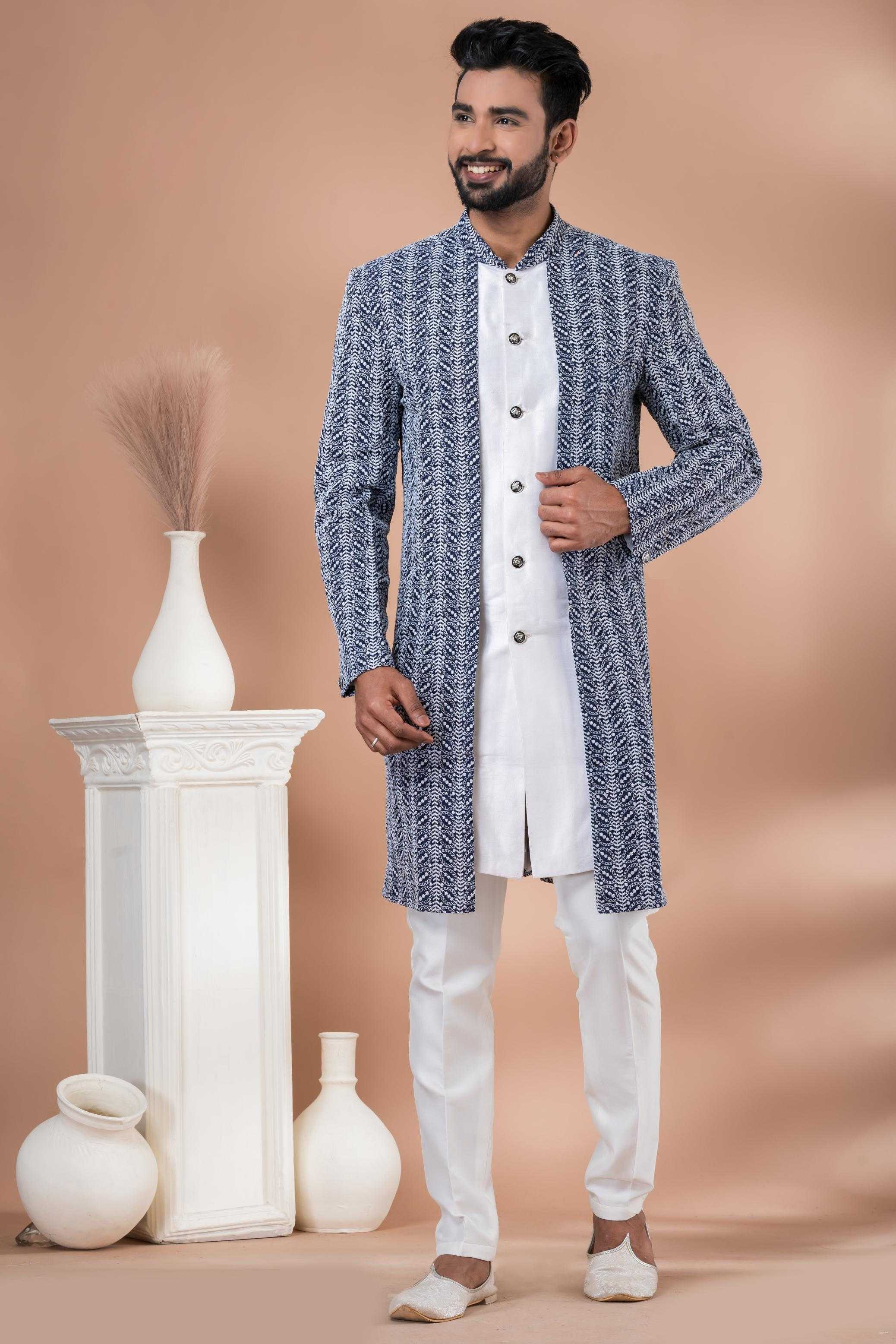 Ynf Banarasi Cotton RIN223 1703 Mens Wear Wholesale Kurta Set with Jacket Designer Ethnic Set Indo Western Manufacturer