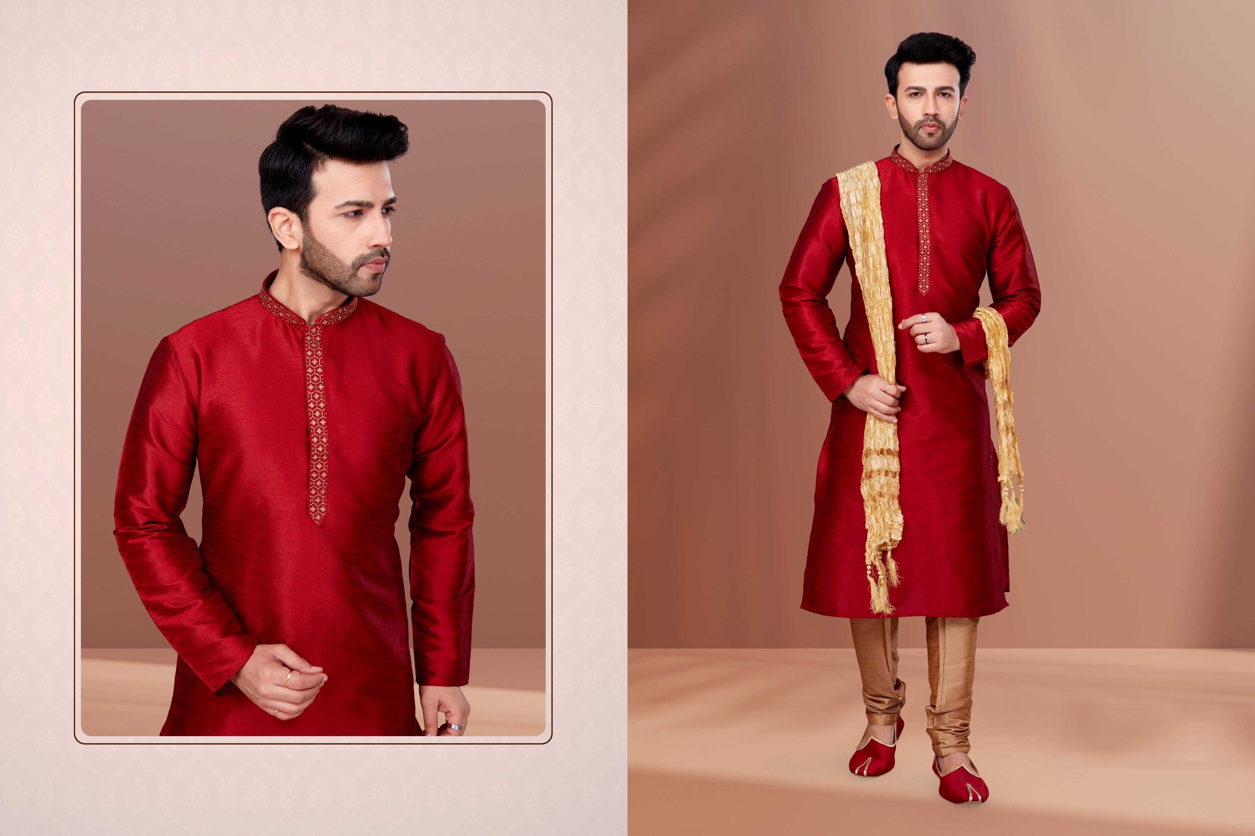 Ynf Banarasi Jacquard RIN223 3004C Mens Wear Wholesale Mens Kurtas Mens Kurta Pyjama Men Wedding kurta Manufacturer