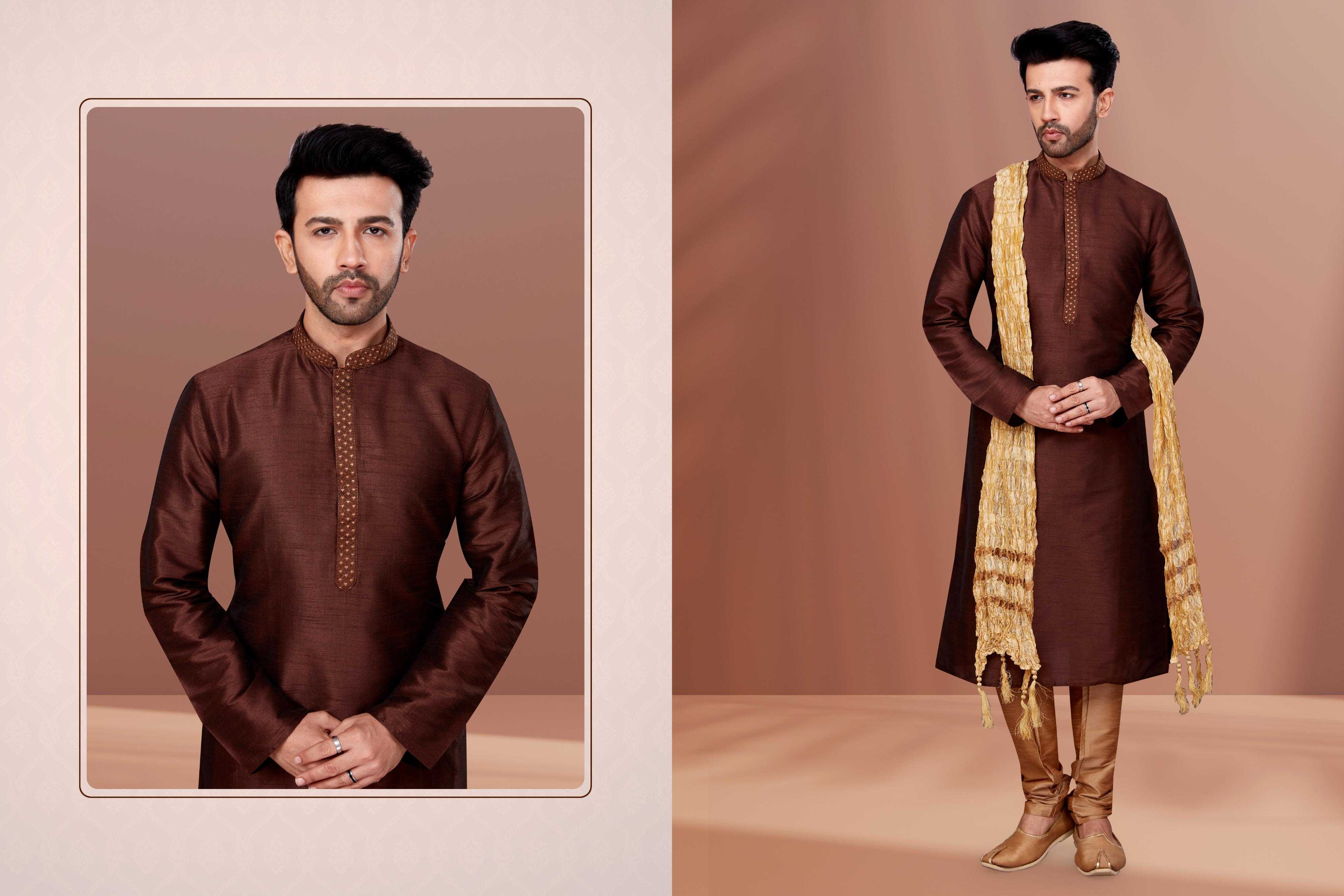 Ynf Banarasi Jacquard RIN223 3009B Mens Wear Wholesale Mens Kurtas Mens Kurta Pyjama Men Kurta Pajama Manufacturer