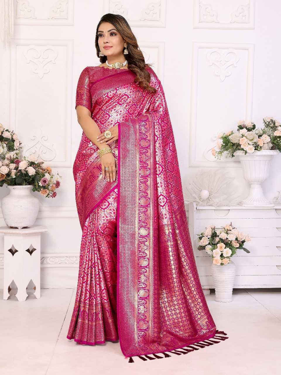 Ynf Banarasi Soft Silk RIN144 Chaturi-2 Silk Sarees Wholesale Designer Silk Sarees Zari Border Silk Sarees Silk Sarees For Weddings Manufacturer