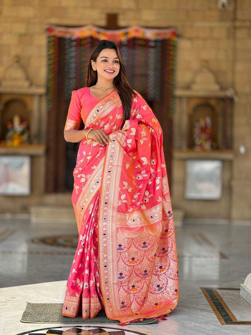 Ynf Banarasi Soft Silk RIN150 Banarasi-4 Sarees Silk Sarees Festive Collections Wholesale Banarasi Silk Sarees Traditional Silk Sarees Silk Sarees With Blouse Manufacturer