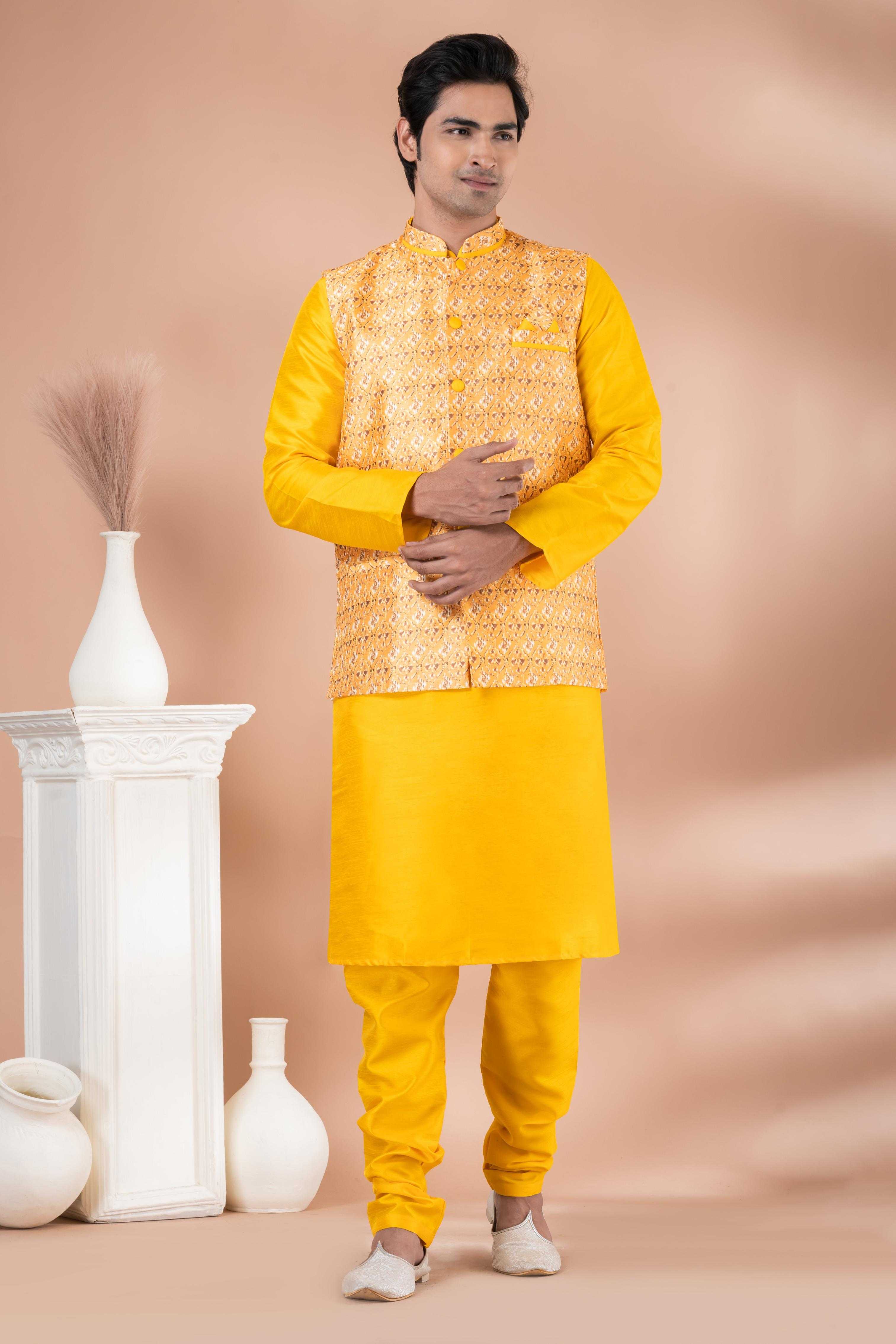 Ynf Banarasi Soft Silk RIN223 2329B Mens Wear Wholesale Nehru Jacket Festive & Wedding Coats Modi Jackets Manufacturer