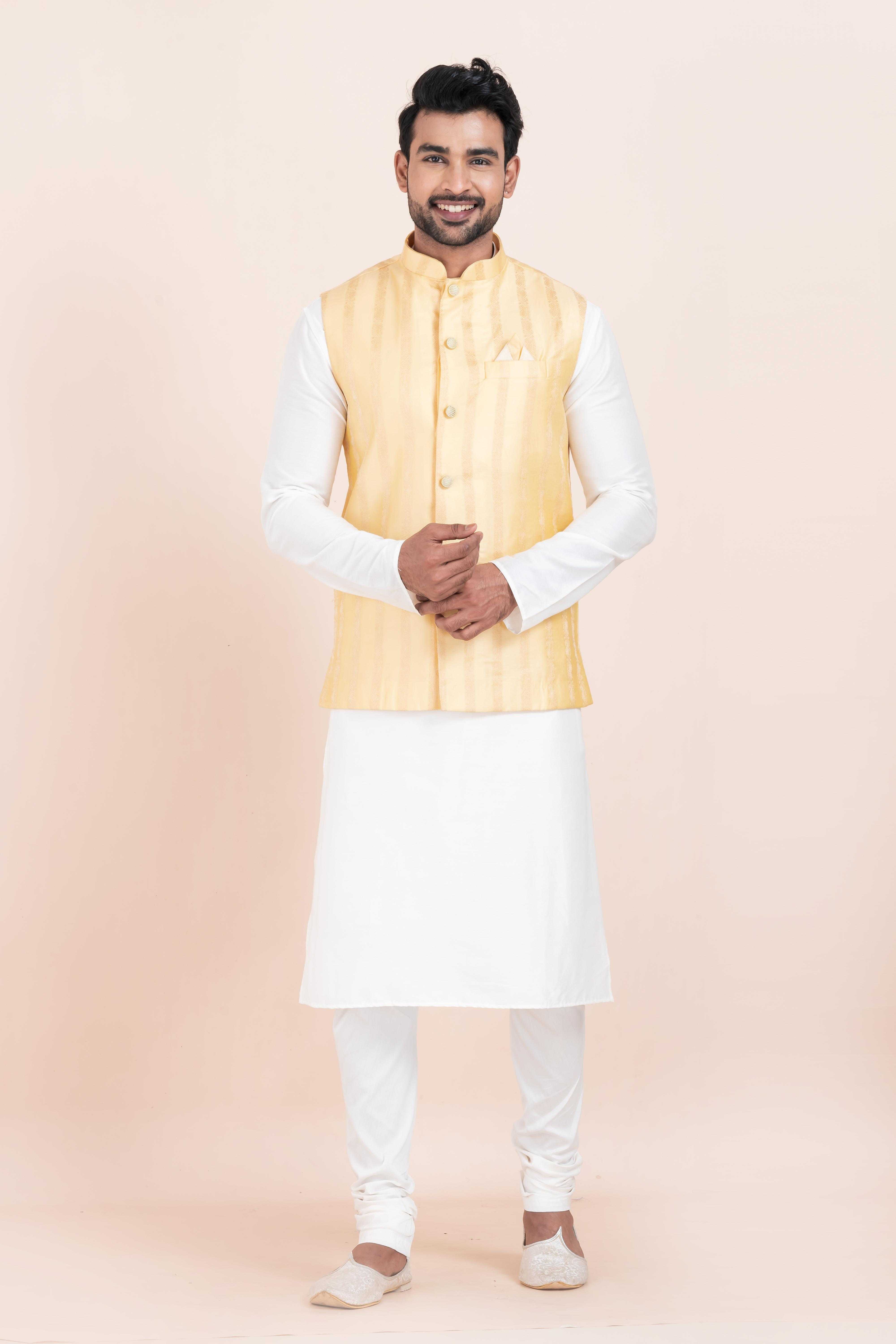 Ynf Banarasi Soft Silk RIN223 2361B Mens Wear Festive Collections Wholesale Nehru Jacket Onam Collections Modi Jackets Manufacturer