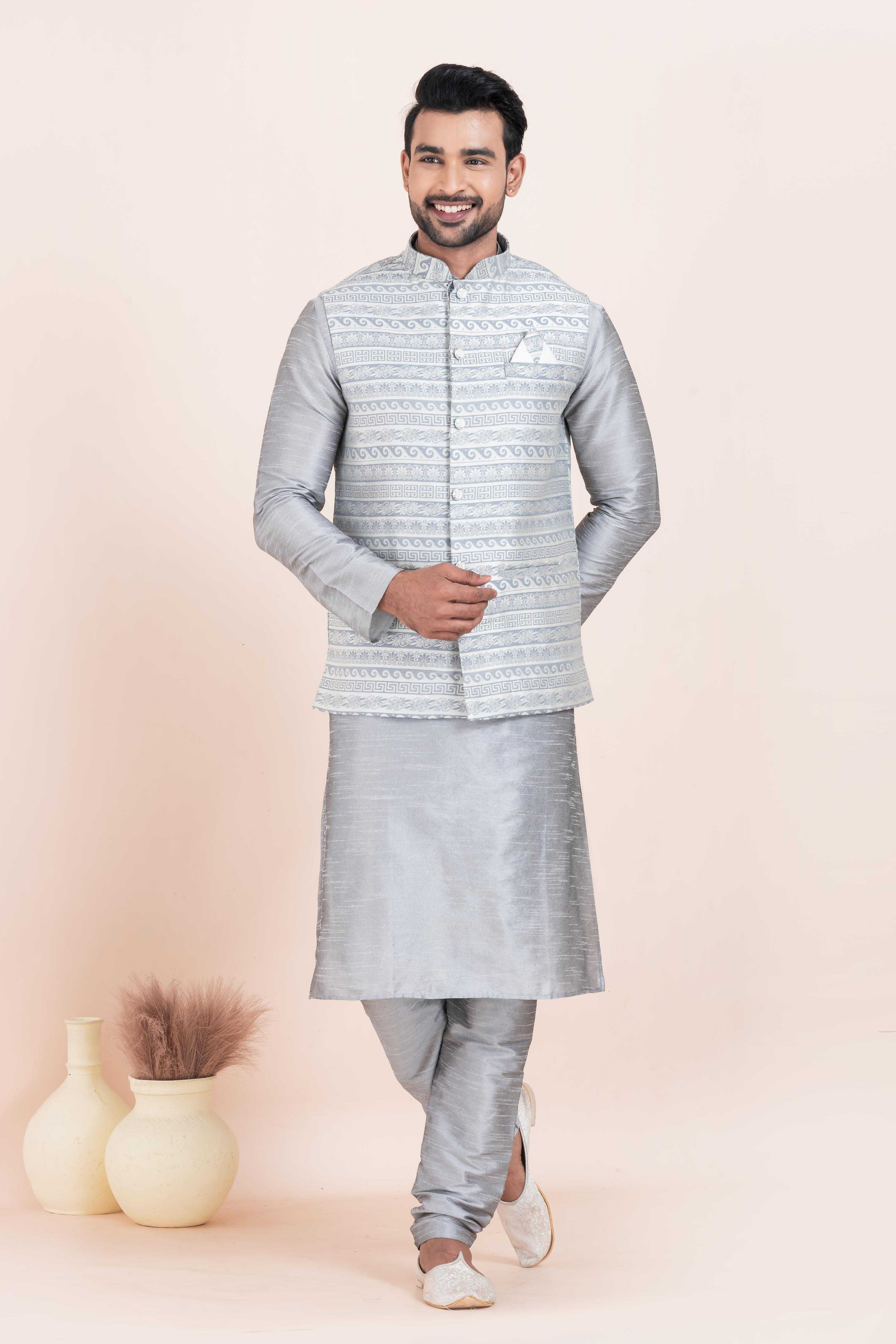 Ynf Banarasi Soft Silk RIN223 2366C Mens Wear Wholesale Nehru Jacket Festive & Wedding Coats Modi Jackets Manufacturer