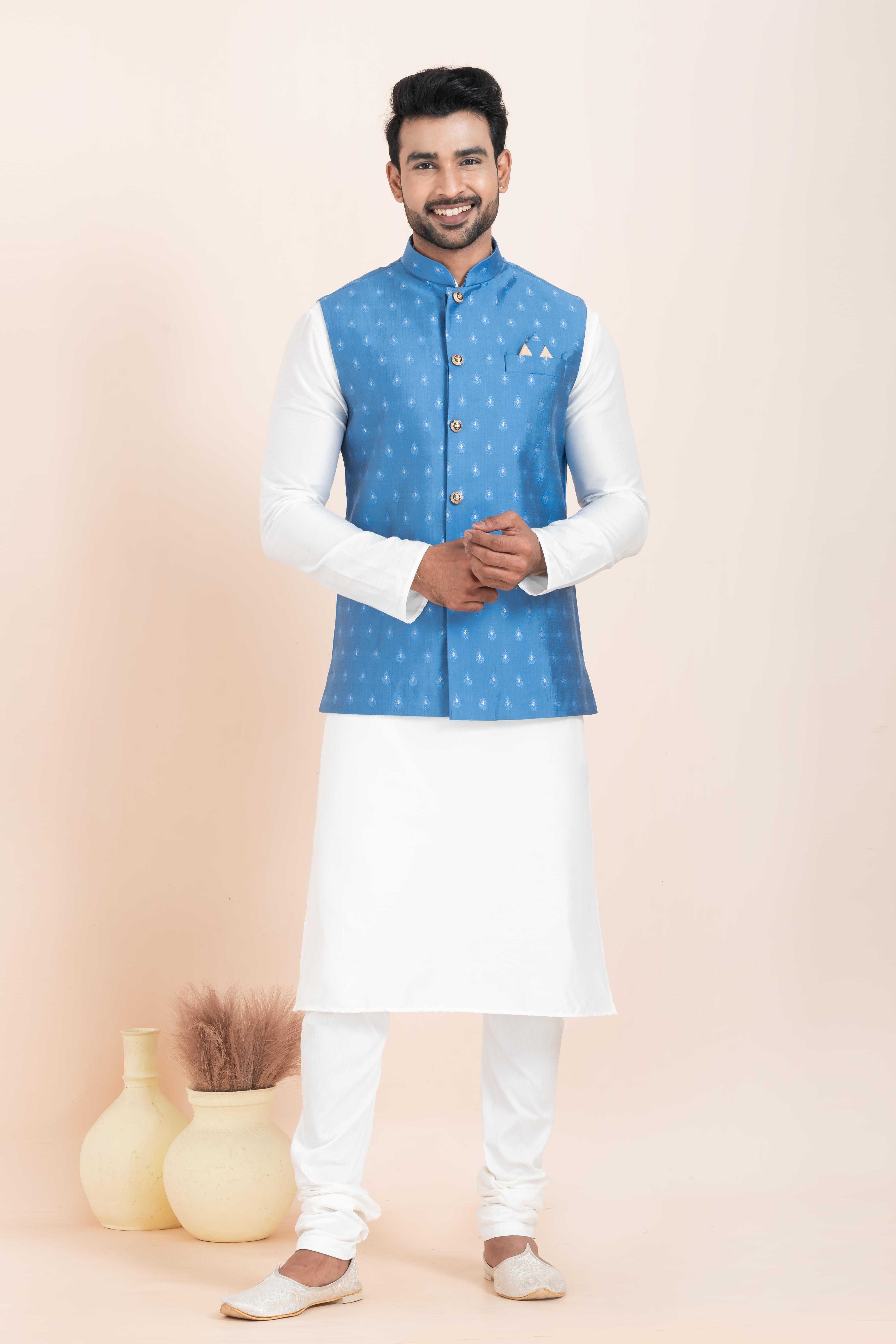 Ynf Banarasi Soft Silk RIN223 2374A Mens Wear Festive Collections Wholesale Nehru Jacket Onam Collections Modi Jackets Manufacturer