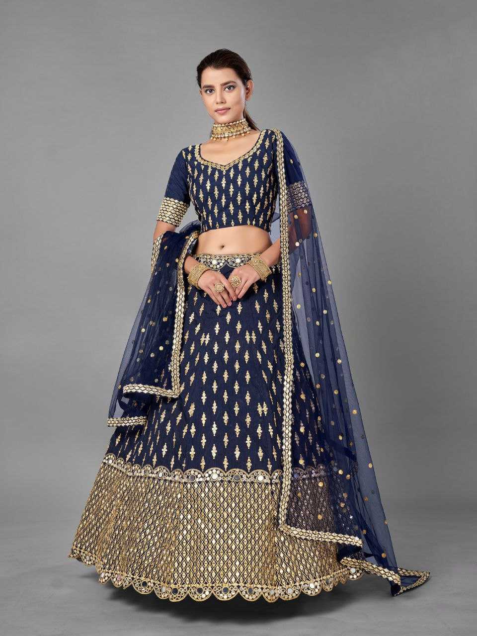 Ynf Banglori Silk RIN228 55 Lehengas Wholesale Silk Lehenga Mirror Work Lehenga Manufacturer