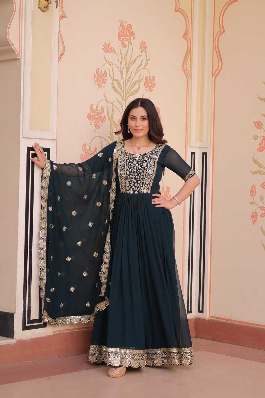 Ynf Blooming KESH489 1177 Gowns Wholesale Fancy Gowns Embroidery Gowns Anarkali Gown Manufacturer