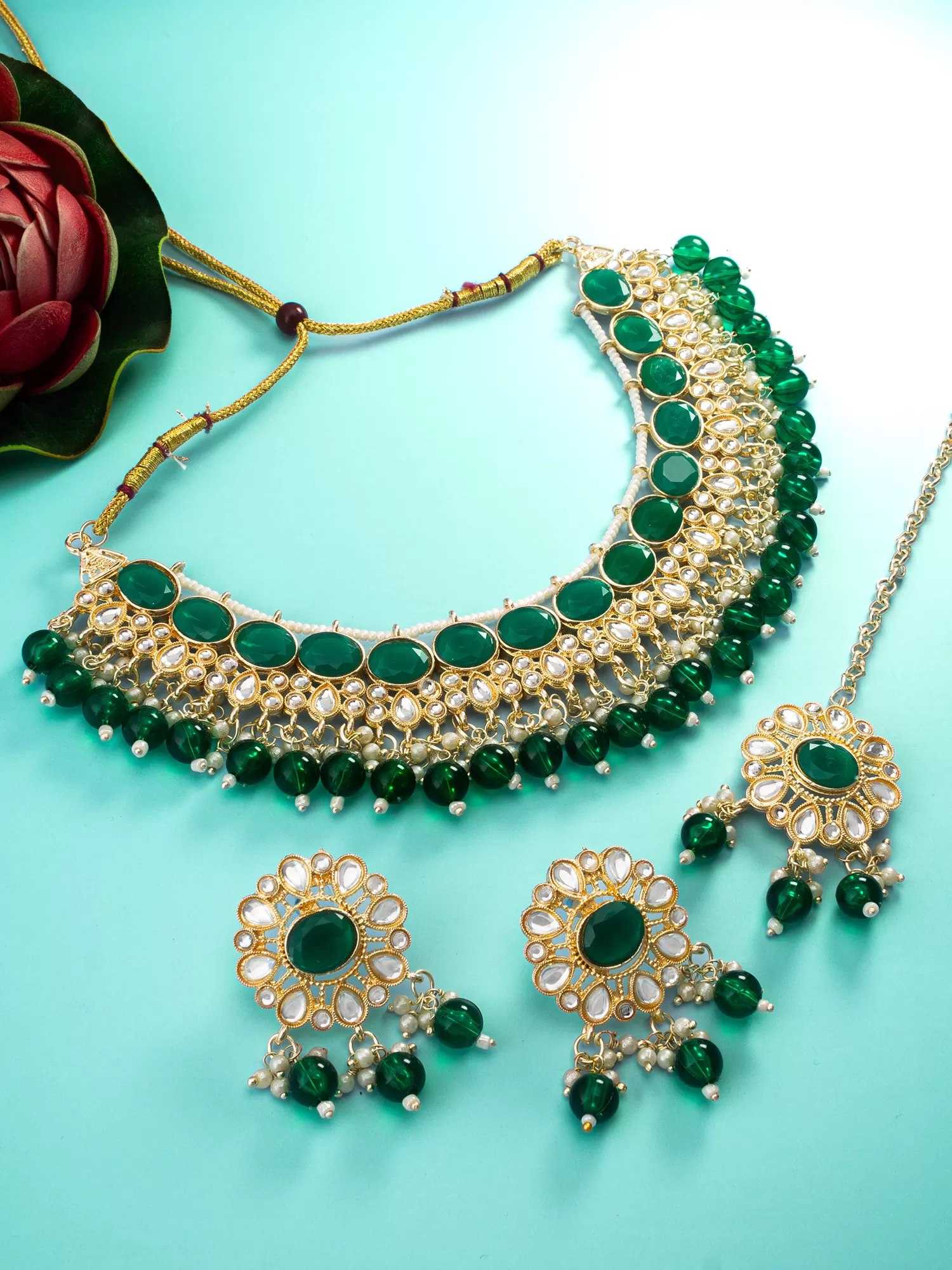 Ynf Brass KESH105 NK4478 Womens Jewellery Wholesale Choker Necklaces Fancy Mala Necklaces Necklaces Set Manufacturer