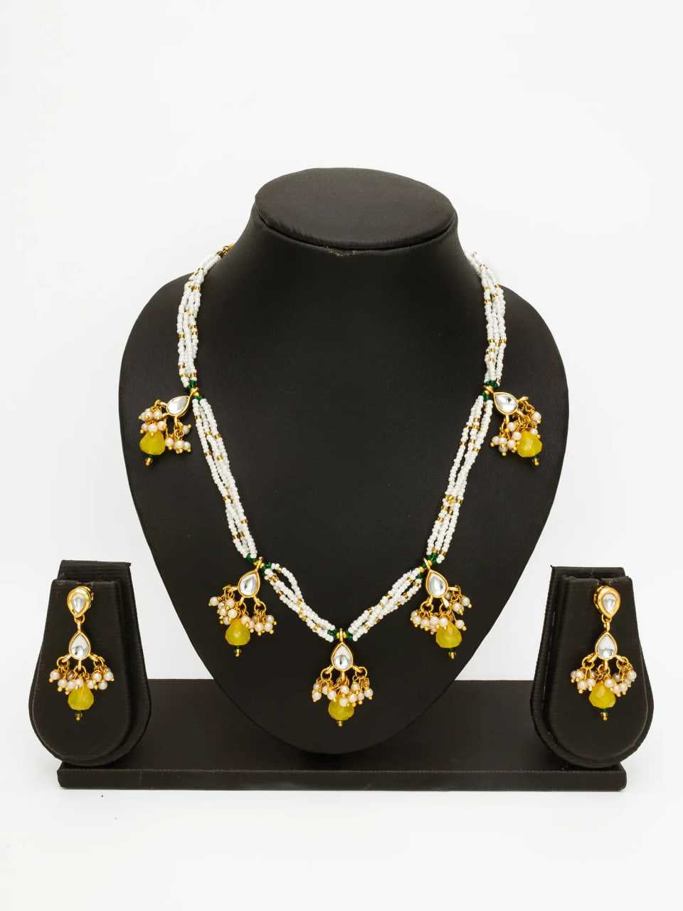Ynf Brass KESH105 NK4710 Womens Jewellery Wholesale Long Sets Fancy Mala Necklaces Kundan Pendant Sets Manufacturer