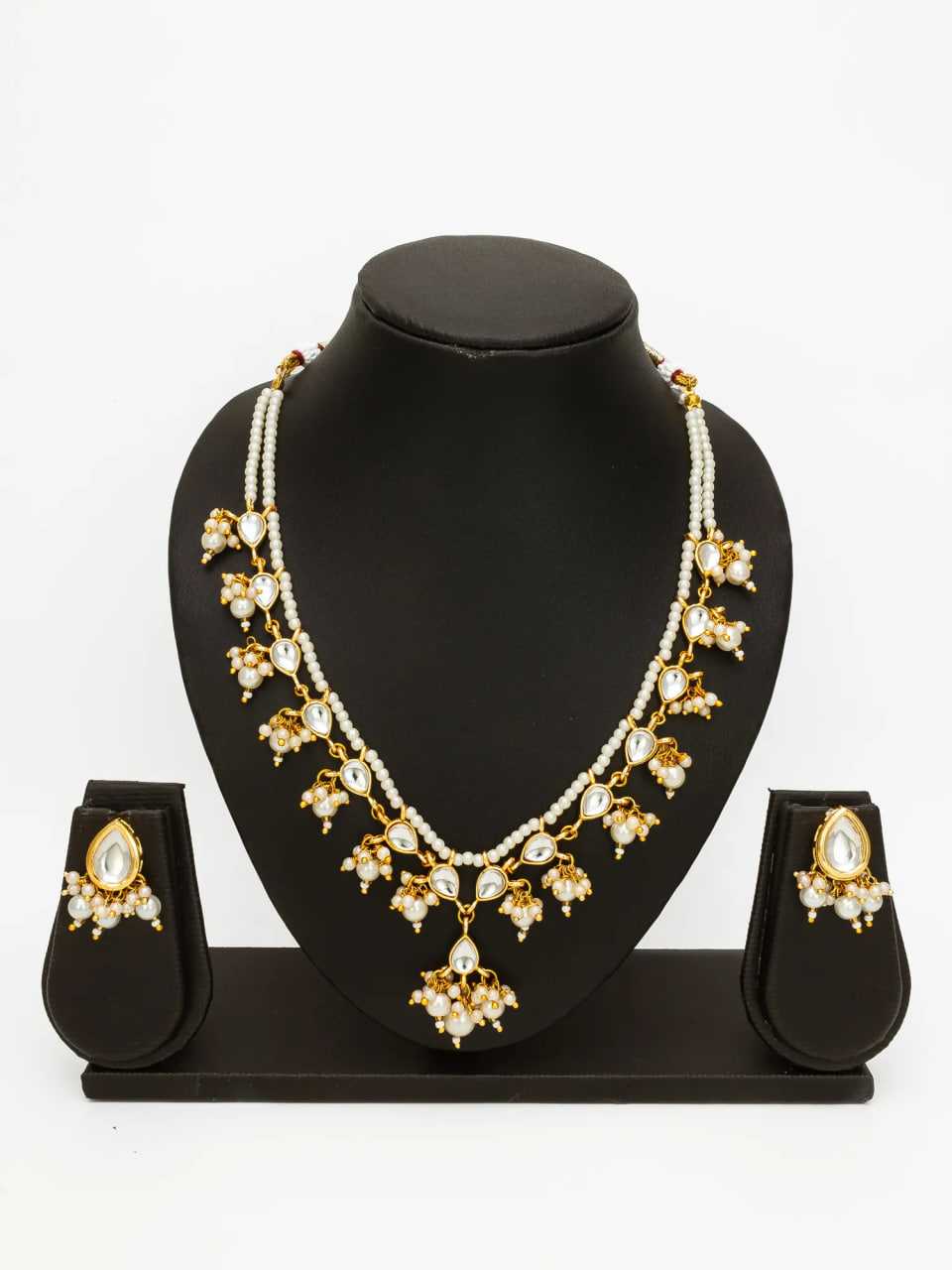 Ynf Brass KESH105 NK4716 Womens Jewellery Wholesale Fancy Mala Necklaces Kundan Pendant Sets Long Earrings Manufacturer