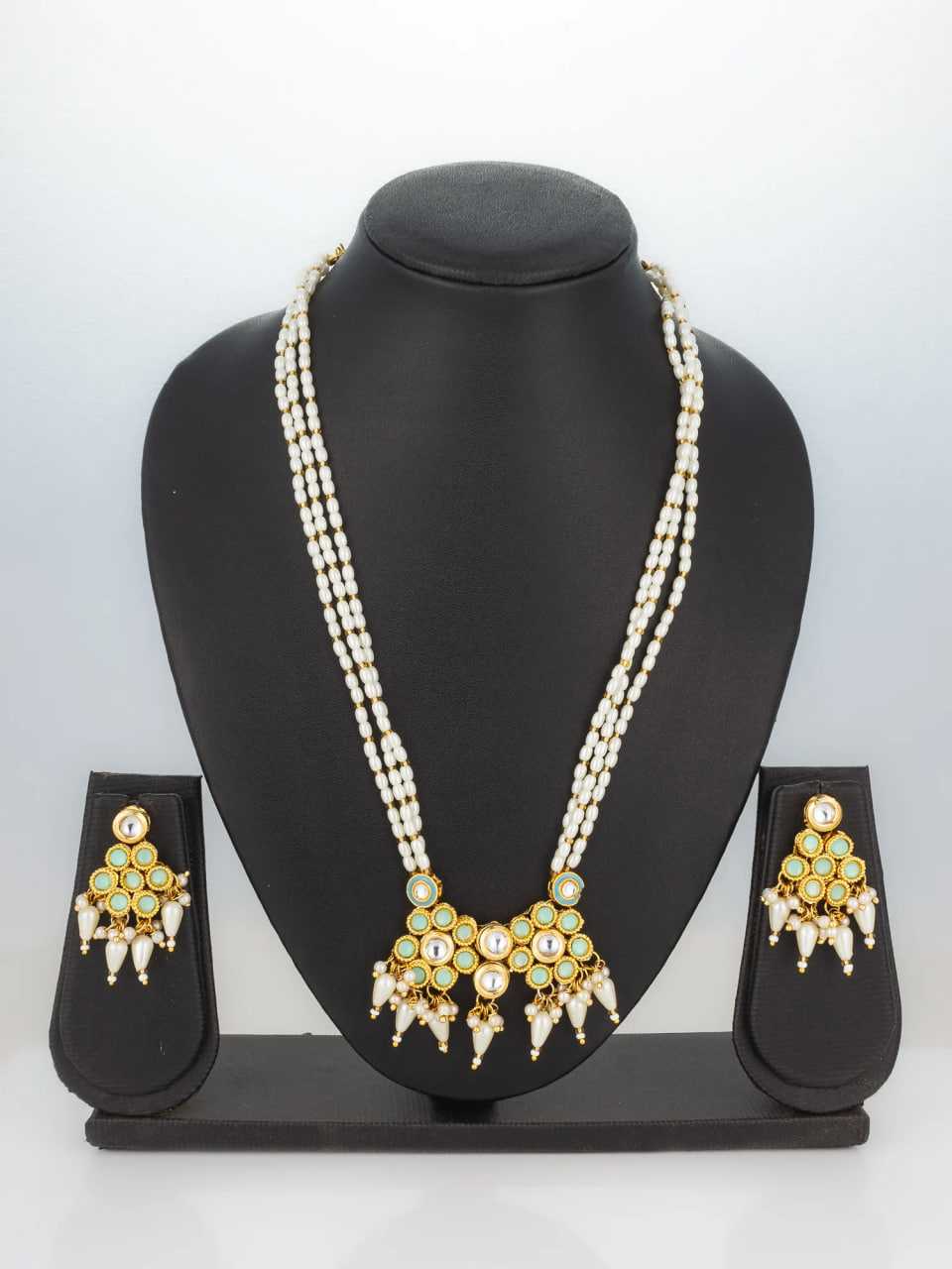 Ynf Brass KESH105 NK4746 Womens Jewellery Wholesale Long Sets Fancy Mala Necklaces Kundan Necklace Set Manufacturer