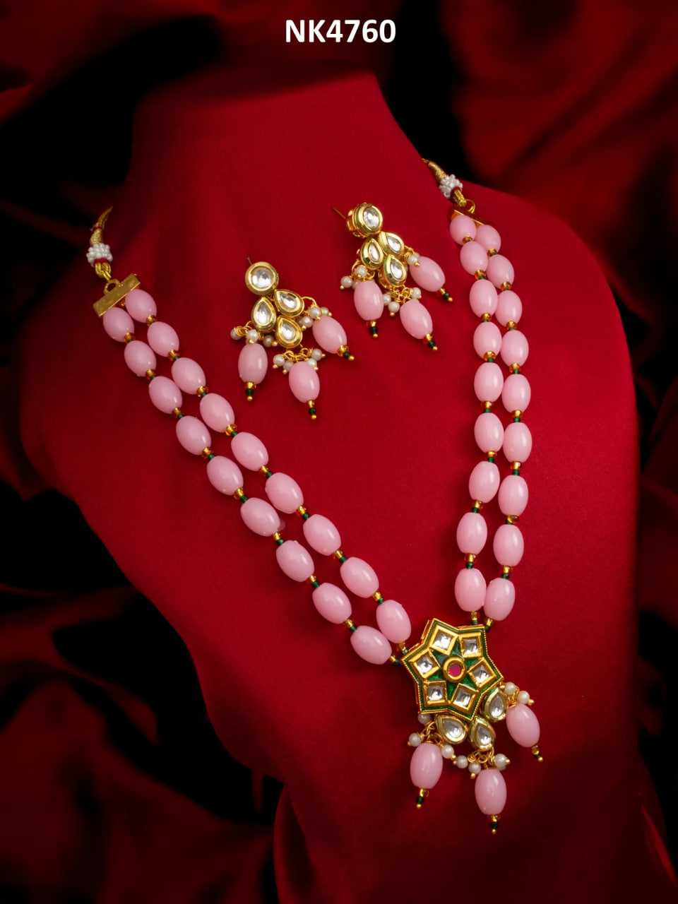 Ynf Brass KESH105 NK4760 Womens Jewellery Wholesale Long Sets Fancy Mala Necklaces Kundan Pendant Sets Manufacturer