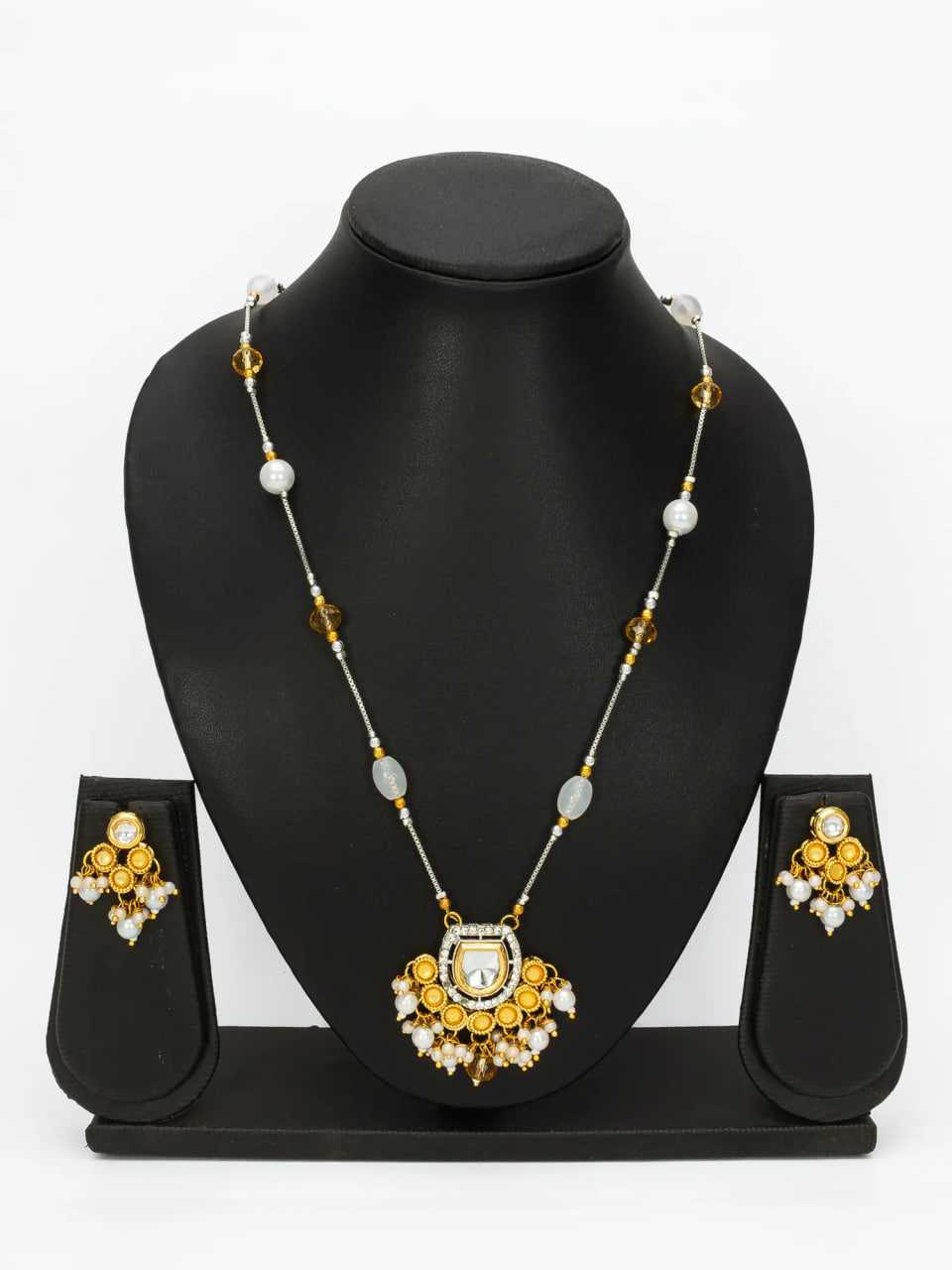 Ynf Brass KESH105 NK4764 Womens Jewellery Wholesale Long Sets Kundan Pendant Sets Necklaces Set Manufacturer