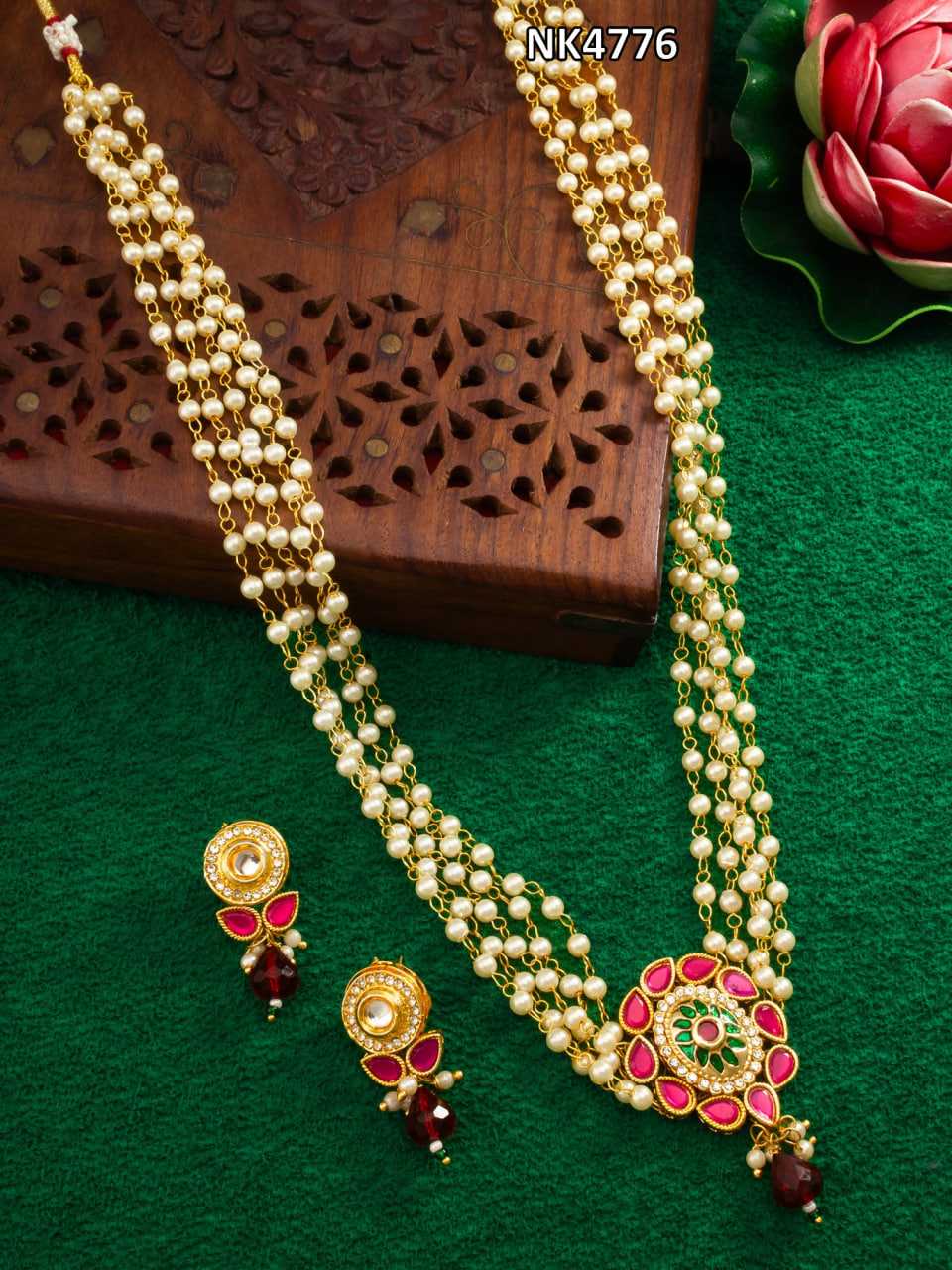 Ynf Brass KESH105 NK4775 Womens Jewellery Wholesale Long Sets Fancy Mala Necklaces Necklaces Set Manufacturer