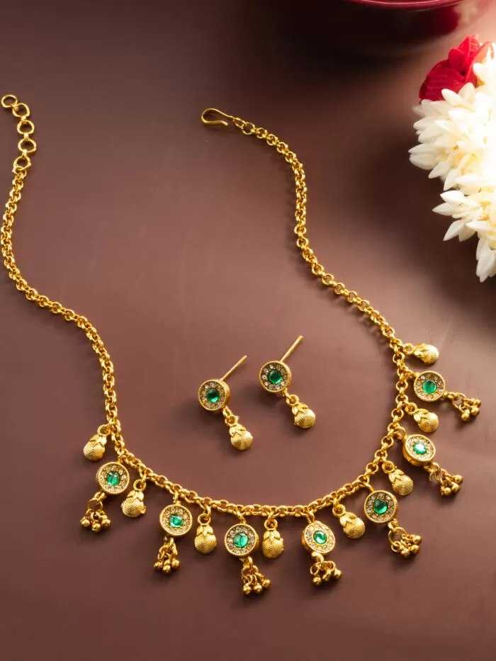 Ynf Brass KESH105 NK4801 Womens Jewellery Wholesale Choker Necklaces Fancy Mala Necklaces Fancy Earrings Necklaces Set Manufacturer