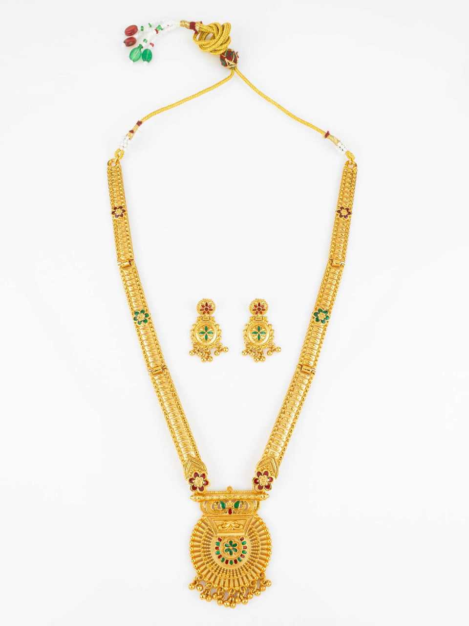 Ynf Brass KESH105 NK4817 Womens Jewellery Wholesale Long Sets Necklaces Set Golden Necklace Set Manufacturer