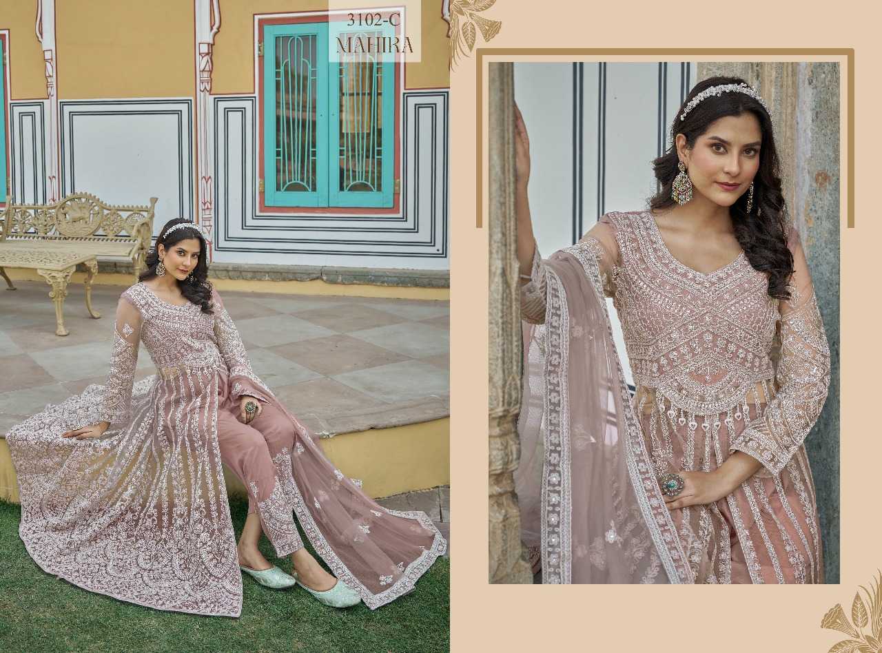 Ynf Butterfly Net RIN197 4819 Suits & Dresses Wholesale Party wear suits Bridal Wedding Dresses Designer Suits Manufacturer