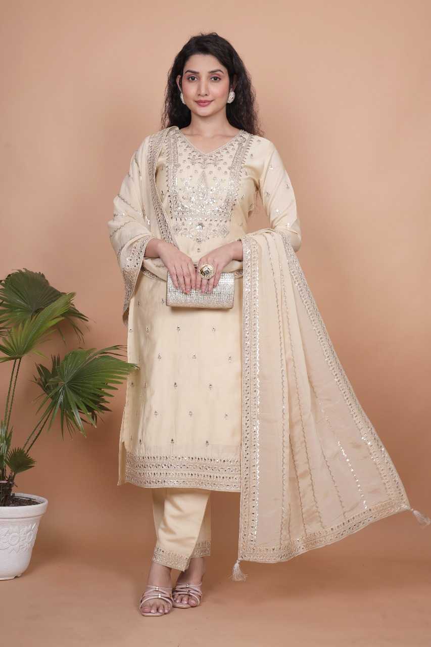 Ynf Chanderi Silk RIN197 4879 Suits & Dresses Wholesale Embroidery Suits Patiala Suits Bridal Suits Manufacturer