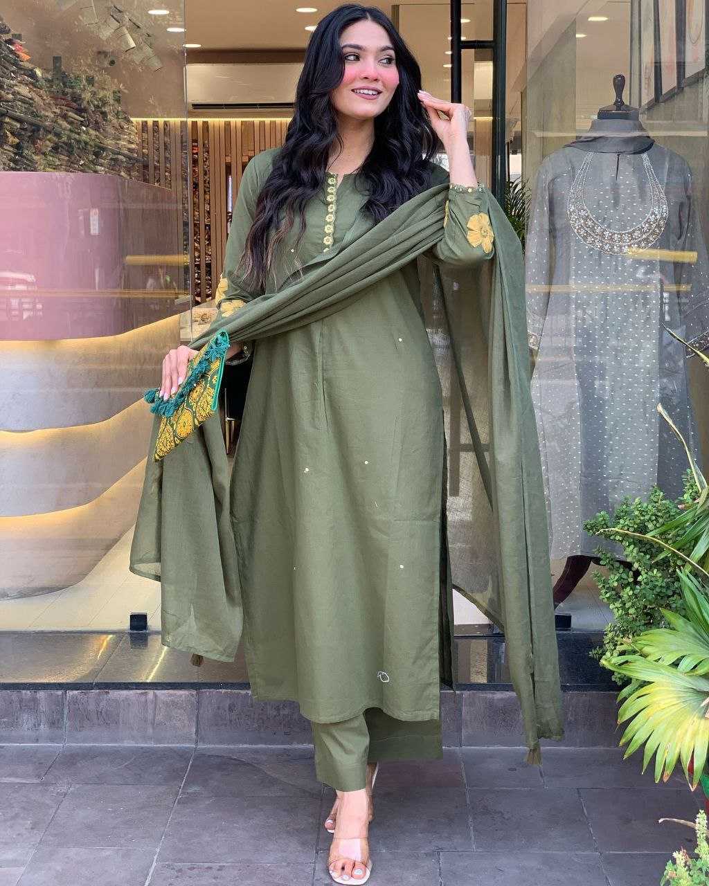 Ynf Chanderi Silk RIN217 329 Suits & Dresses Wedding Collections Festive Collections Wholesale Embroidery Suits Chanderi Suit Wedding Outfits Manufacturer