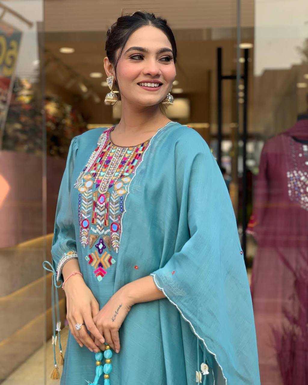 Ynf Chanderi Soft KESH501 jumla Suits & Dresses Wholesale Embroidery Suits Party wear suits Designer Suits Manufacturer