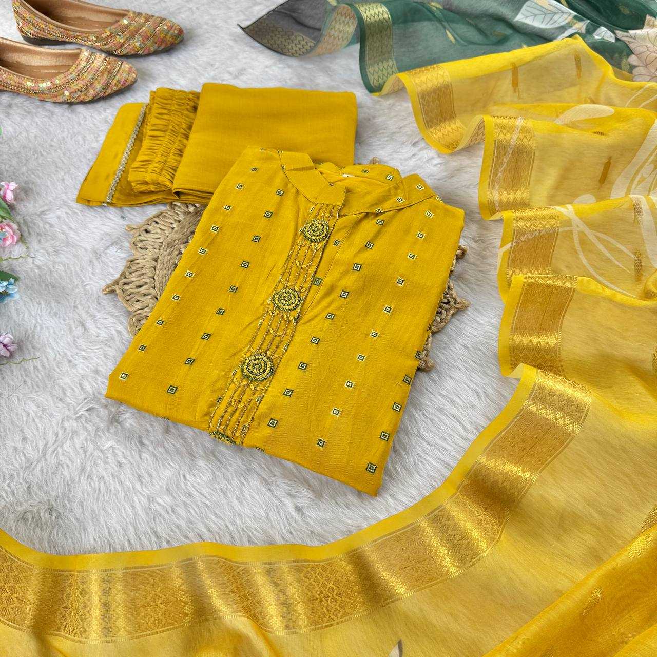 Ynf Chanderi Soft KESH513 481 Suits & Dresses Wedding Collections Festive Collections Wholesale Ladies Salwar Suits Chanderi Suit Designer Suits Manufacturer