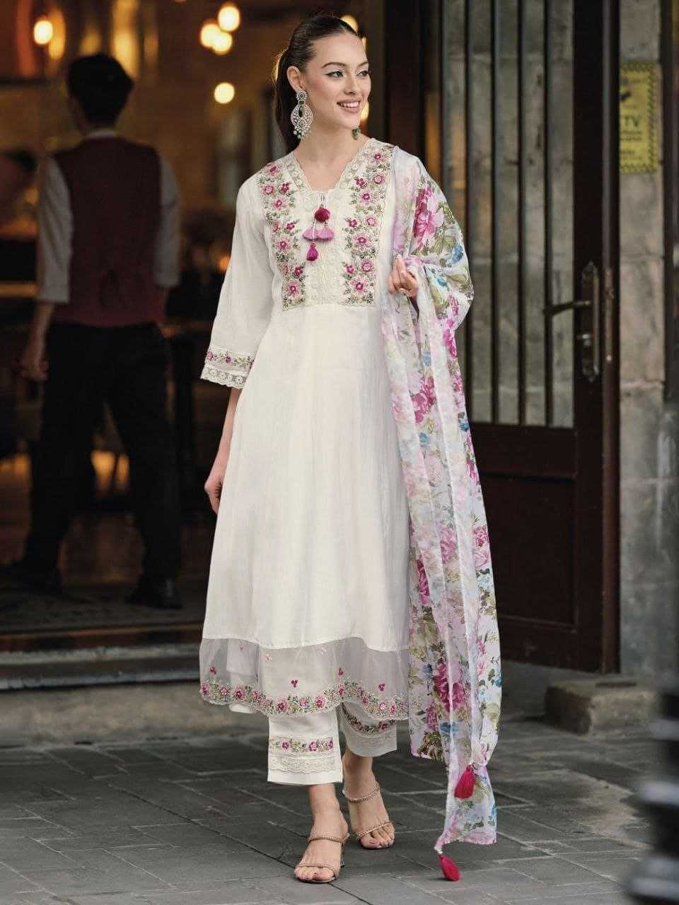 Ynf Chanderi Soft KESH550 199 Kurti Festive Collections Wholesale Designer Kurtis Embroidered Kurtis Onam Collections Manufacturer