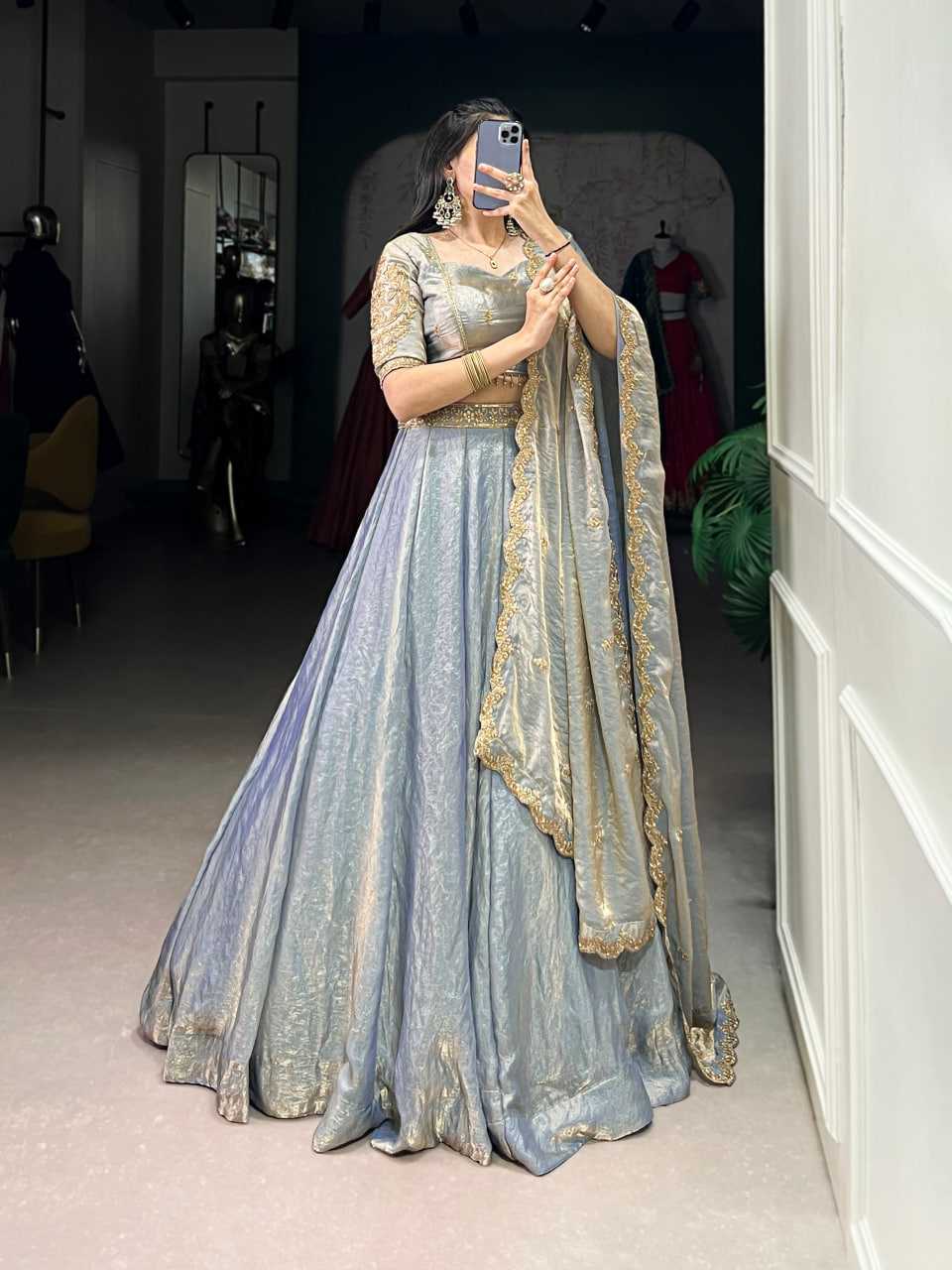 Ynf Chiffon KESH134 1440 Lehengas Wedding Collections Festive Collections Wholesale Embroidered Lehenga Sequins Lehenga Lehenga With Blouse Manufacturer