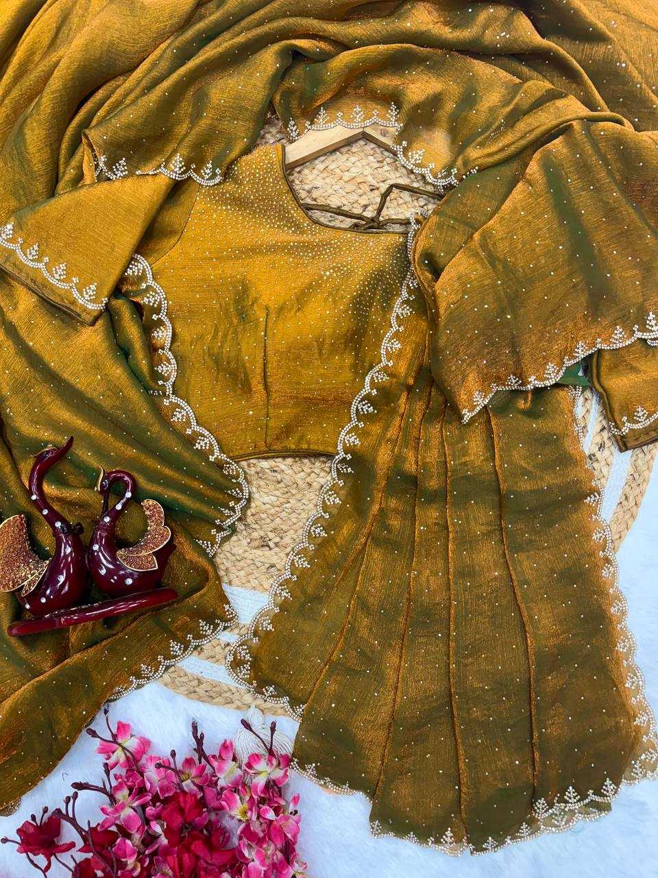 Ynf Chiffon KESH151 5473 Sarees Wedding Collections Festive Collections Wholesale Chiffon Sarees Sarees With Blouse Haldi Outfits Manufacturer
