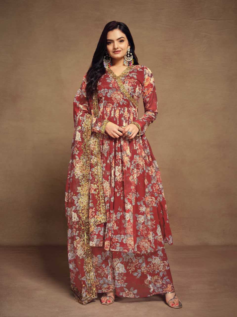 Ynf Chiffon RIN228 296 Suits & Dresses Wedding Collections Festive Collections Wholesale Printed Suits Palazzo Suit Embroidered Suits Manufacturer