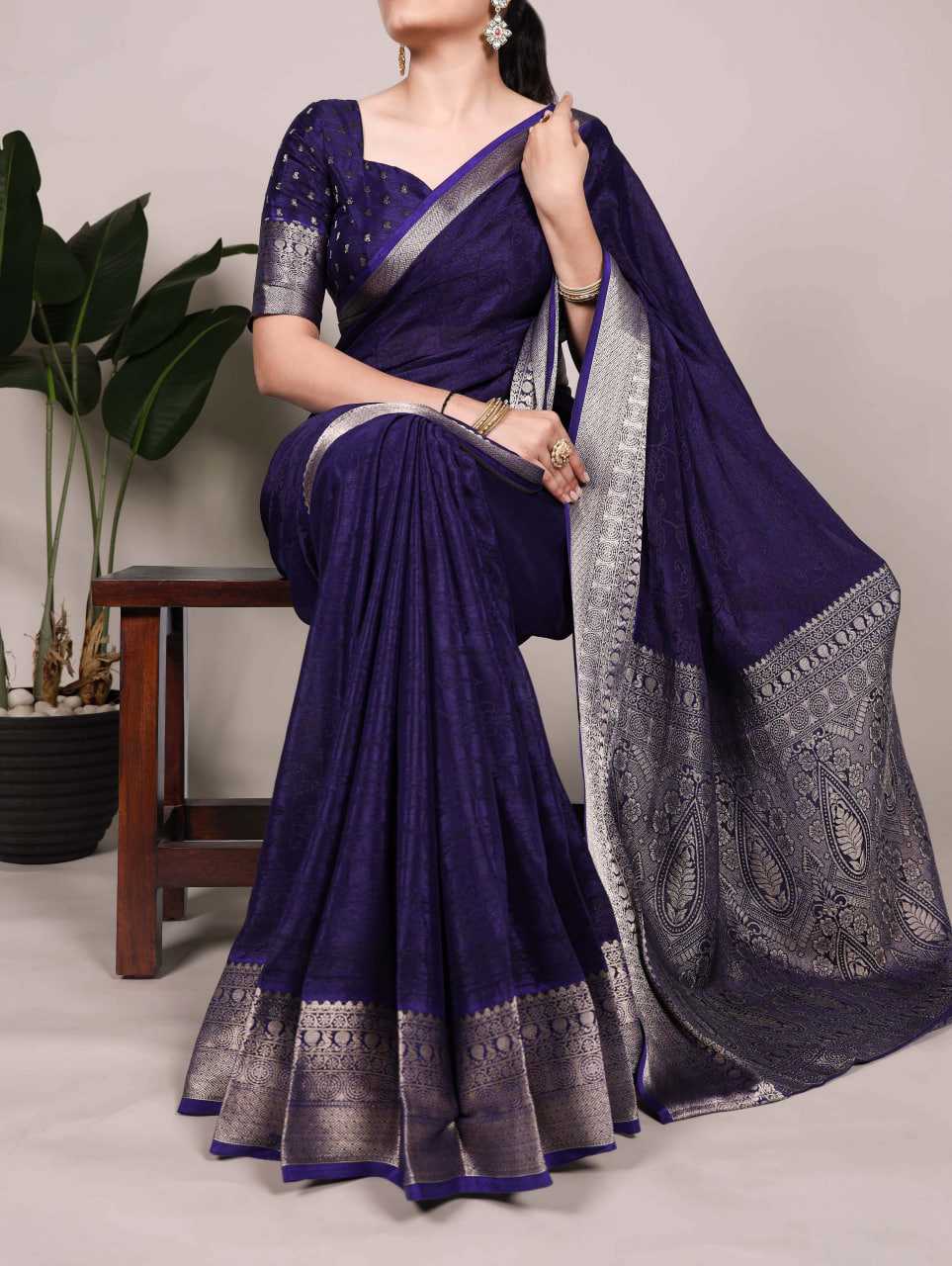 Ynf Chinon KESH134 7902 Sarees Wedding Collections Festive Collections Wholesale Printed Sarees Zari Sarees Sarees With Blouse Manufacturer