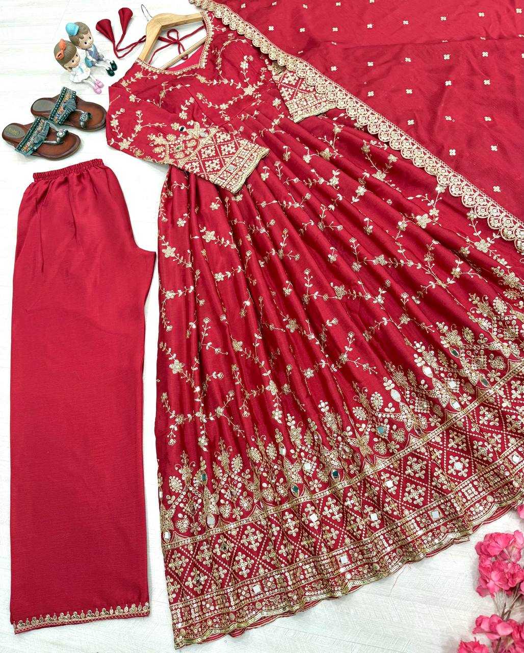 Ynf Chinon KESH141 1097 Gowns Wholesale Fancy Gowns Embroidery Gowns Designer Gowns Manufacturer