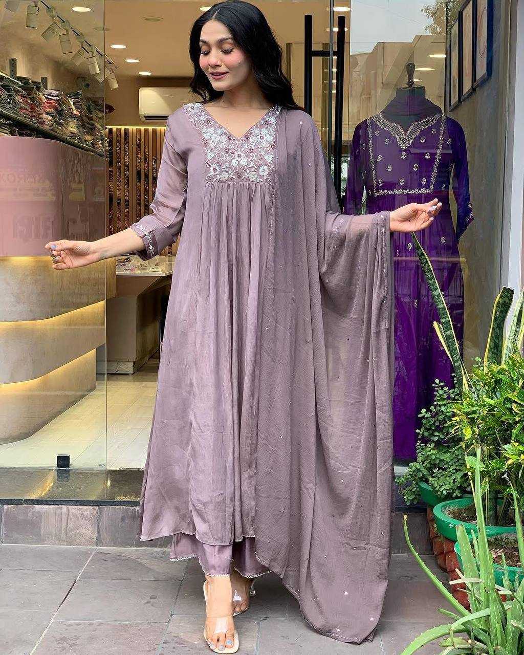 Ynf Chinon KESH501JILMIL Suits & Dresses Wholesale Ladies Suits Embroidery Suits Anarkali Suits Manufacturer