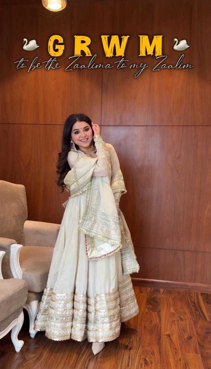 Ynf Chinon KESH533 5078 Gowns Wholesale Fancy Gowns Embroidery Gowns Anarkali Gown Long Gowns Sequin Gowns Manufacturer