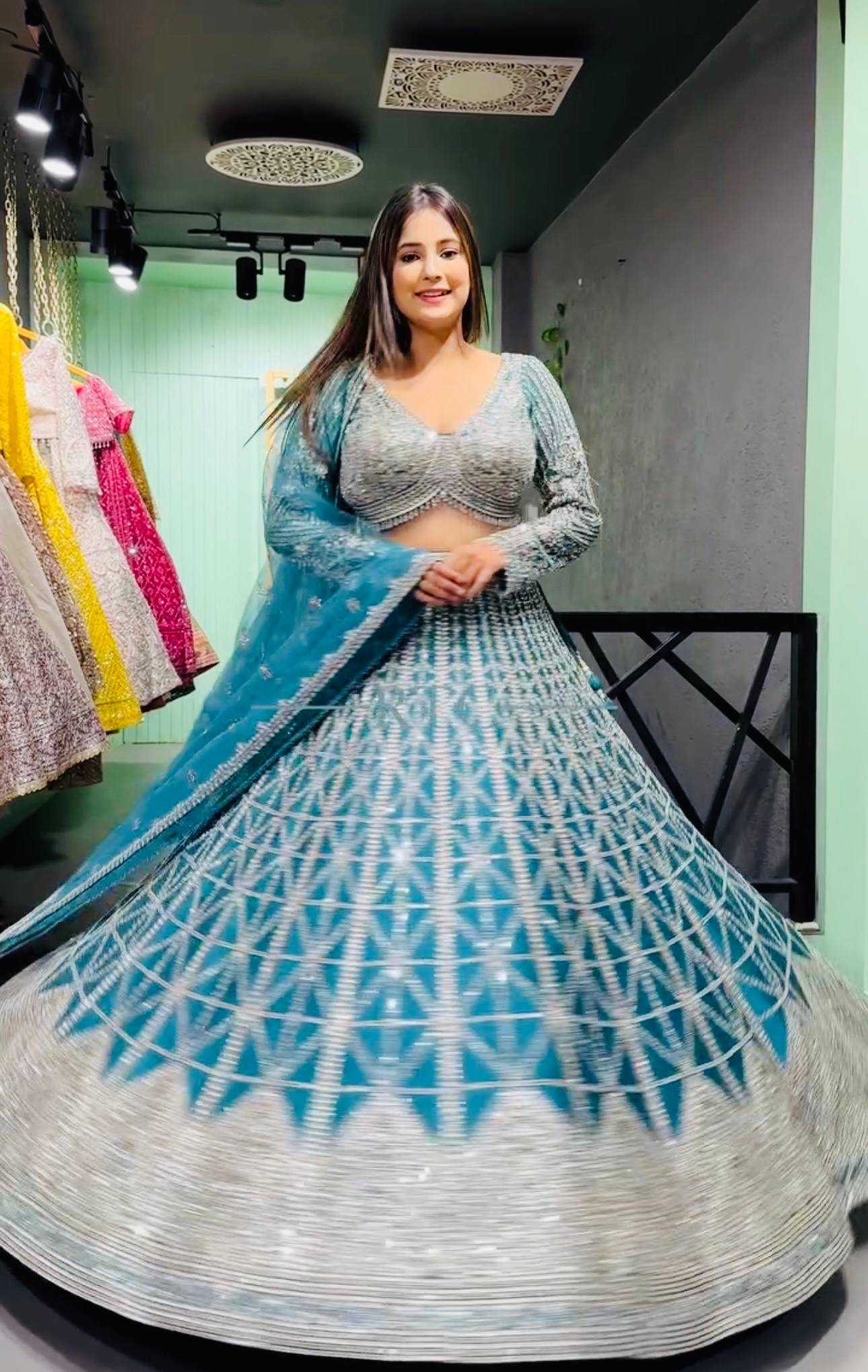 Ynf Chinon KESH533 5124 Lehengas Wholesale Fancy Lehenga Wedding Lehenga Embroidered Lehenga Sequins Lehenga Lehenga With Cancan Manufacturer