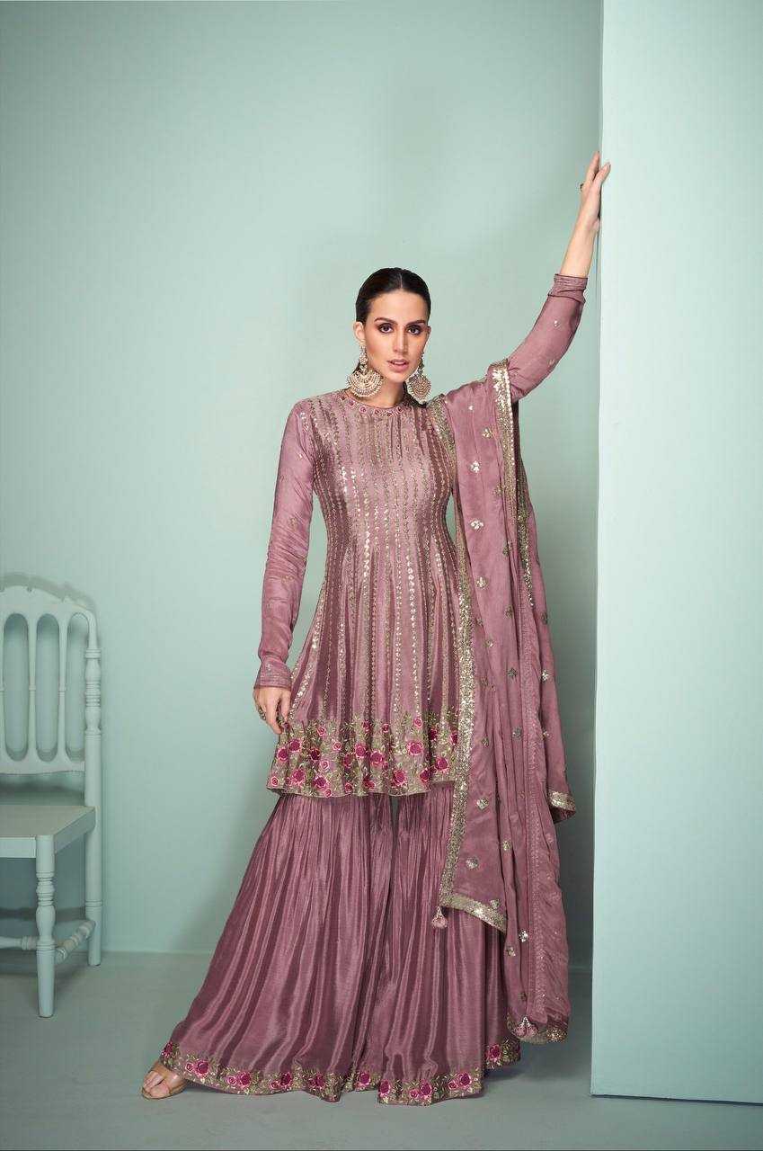 Ynf Chinon KESH546 1224 Suits & Dresses Wholesale Embroidery Suits Palazzo Suit Manufacturer