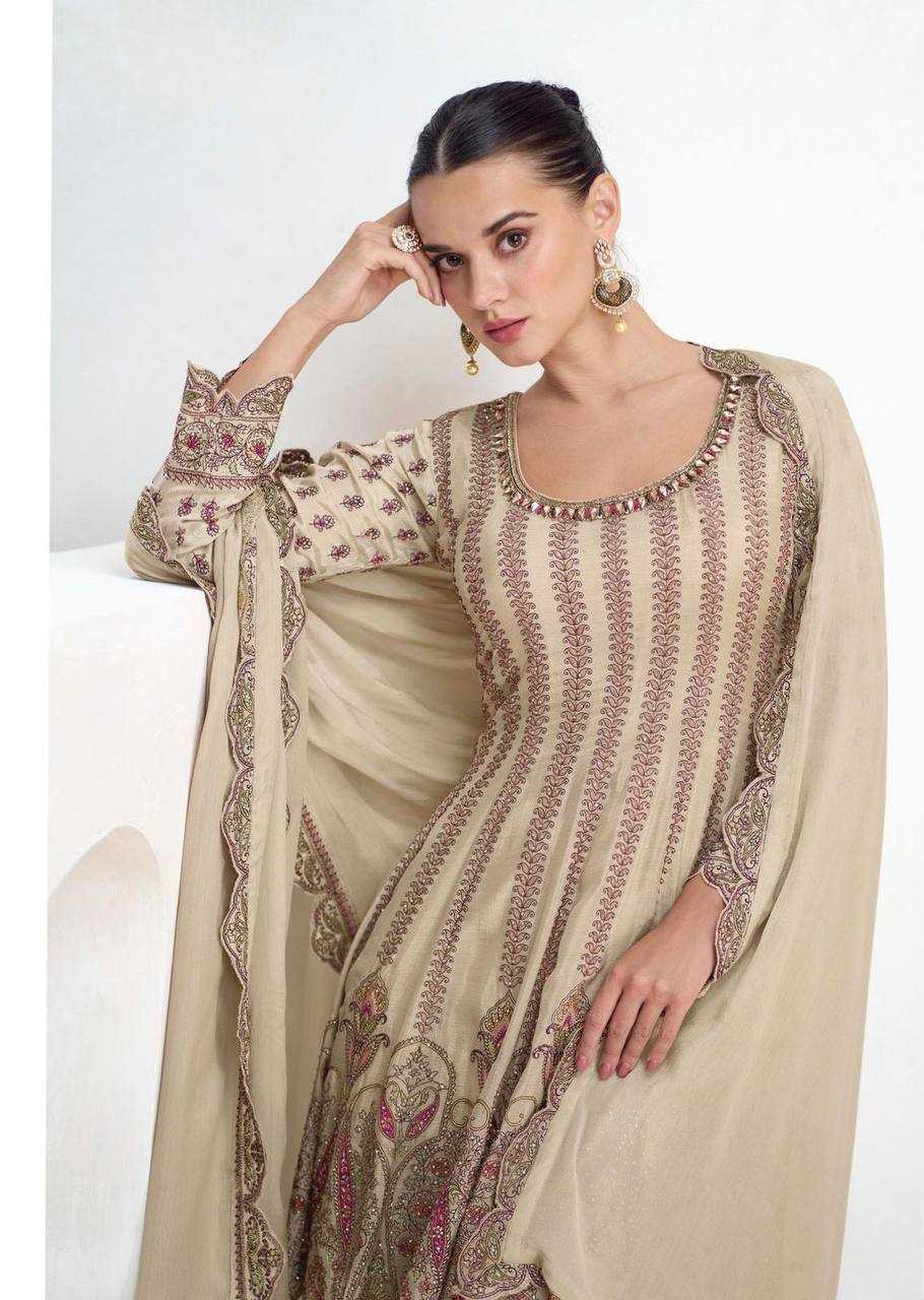 Ynf Chinon KESH546 1233 Suits & Dresses Wholesale Embroidery Suits Palazzo Suit Manufacturer