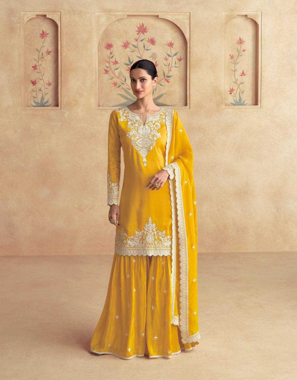 Ynf Chinon KESH546 1243 Suits & Dresses Wedding Collections Wholesale Palazzo Suit Haldi Outfits Manufacturer