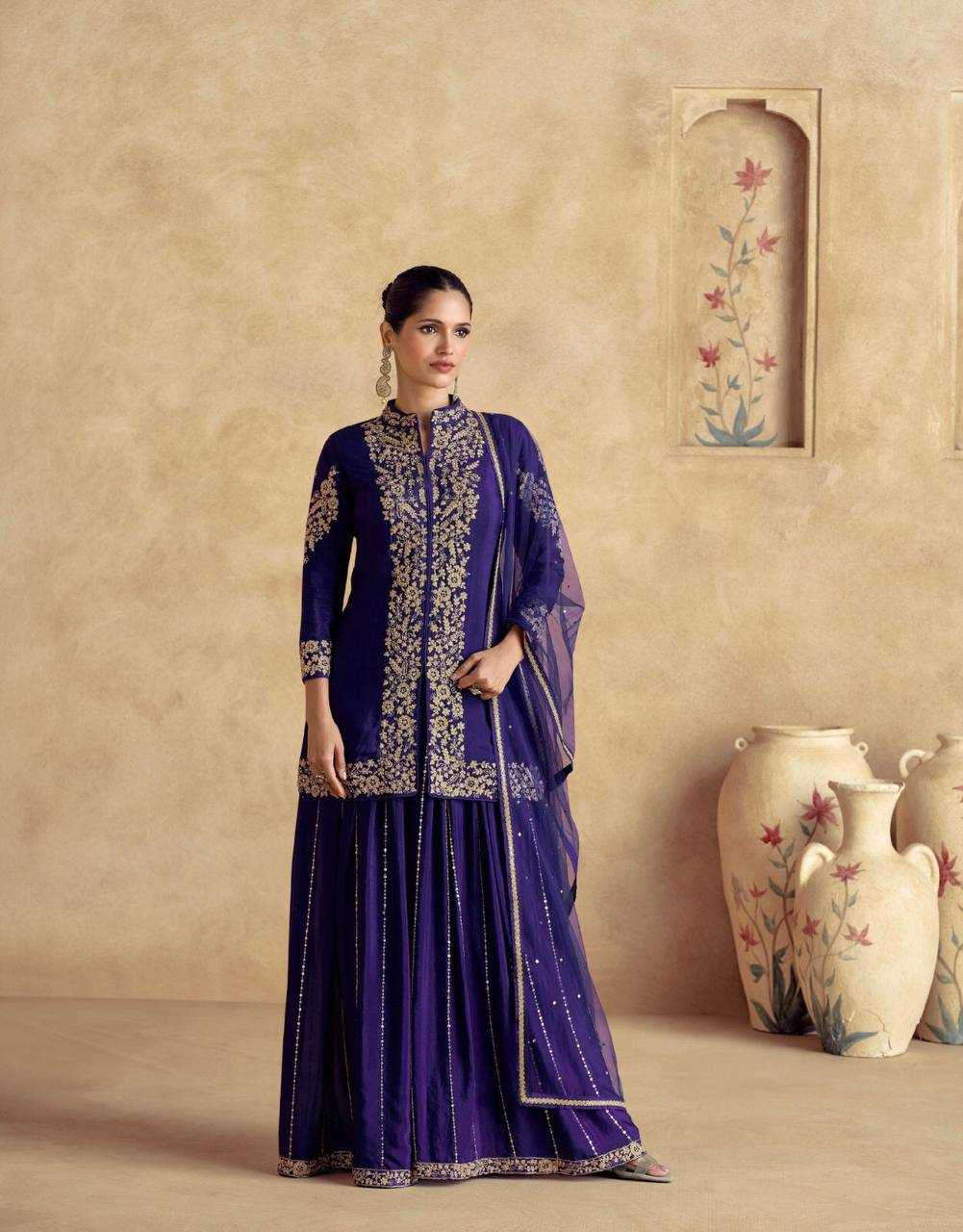 Ynf Chinon KESH546 1245 Suits & Dresses Wholesale Sharara Salwar Suits Embroidery Suits Manufacturer