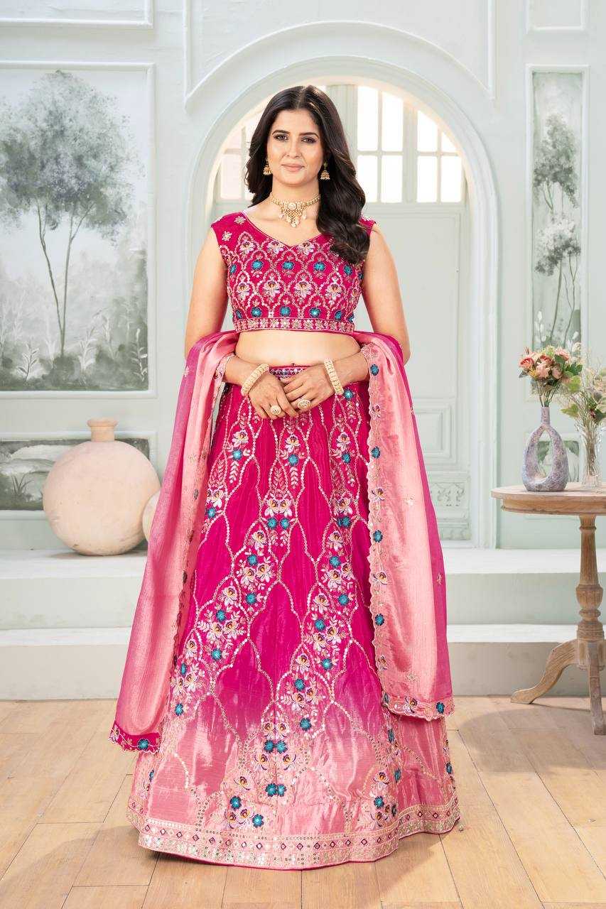 Ynf Chinon Lehengas Wholesale Fancy Lehenga Embroidered Lehenga Lehenga For Engagement Sequins Lehenga Lehenga With Cancan Manufacturer