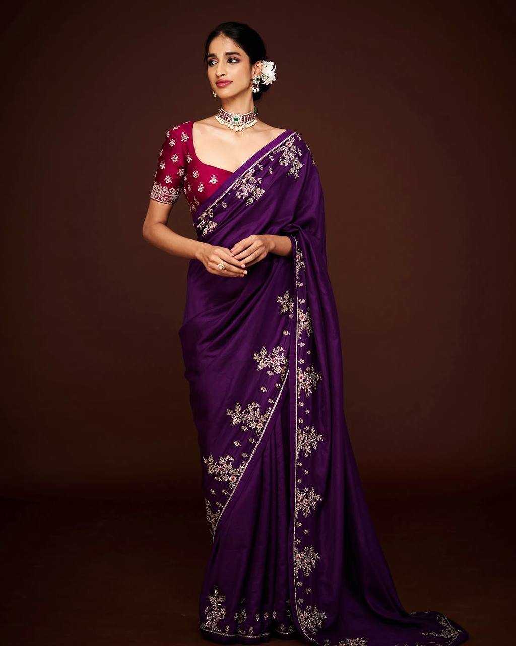 Ynf Chinon RIN105 SAHIBA Sarees Wholesale Party Wear Sarees Fancy Sarees Sequence Sarees Embroidered Sarees Zari Border Sarees Manufacturer