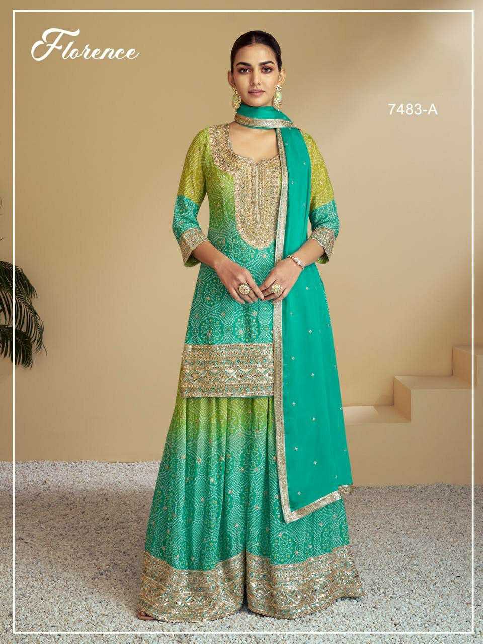 Ynf Chinon RIN131 7484 Suits & Dresses Wholesale Ladies Suits Sharara Salwar Suits Embroidery Suits Manufacturer