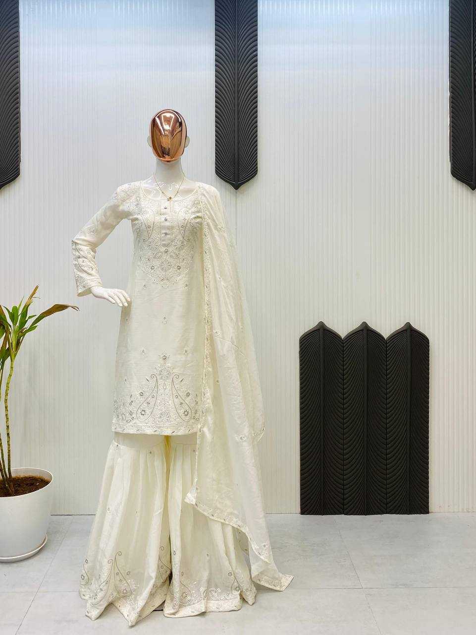 Ynf Chinon RIN141 1961 Suits & Dresses Wedding Collections Festive Collections Wholesale Sharara Salwar Suits Embroidered Suits Wedding Outfits Manufacturer
