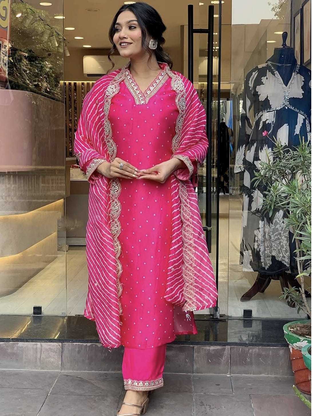 Ynf Chinon RIN157 PD-Karnika Suits & Dresses Wholesale Printed Suits Embroidery Suits Designer Suits Manufacturer