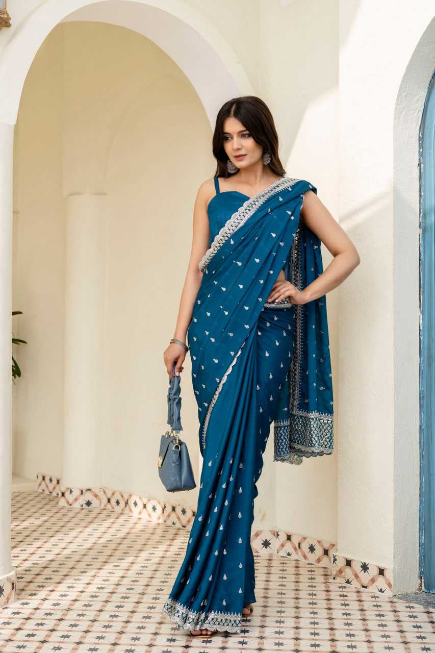 Ynf Chinon RIN228 193 Sarees Wedding Collections Festive Collections Wholesale Sequin Sarees Zari Sarees Sarees With Blouse Manufacturer