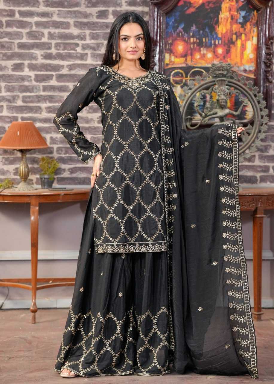 Ynf Chinon RIN232 52 Suits & Dresses Wedding Collections Festive Collections Wholesale Sharara Salwar Suits Designer Suits Embroidered Suits Manufacturer