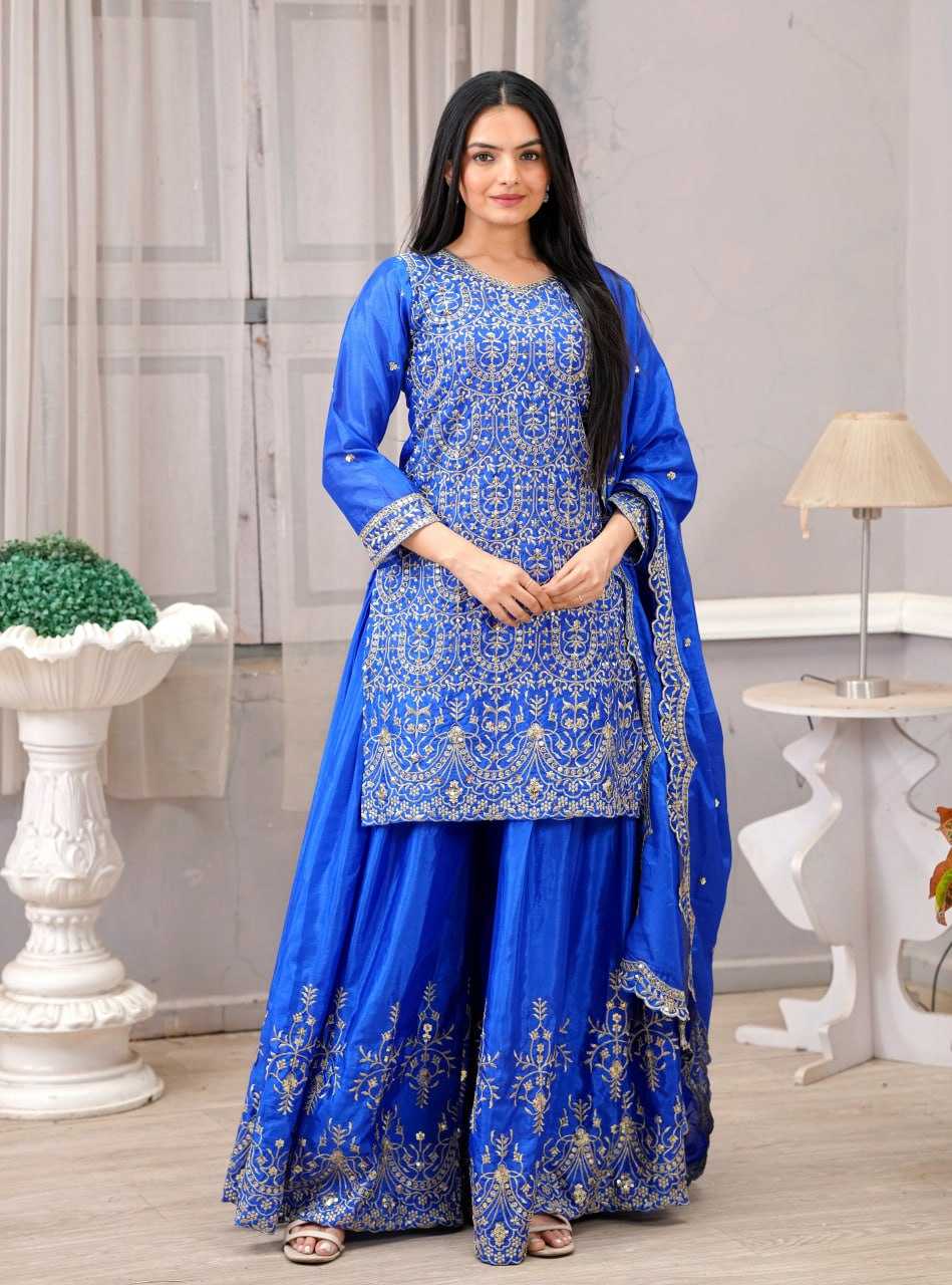 Ynf Chinon RIN232 55 Suits & Dresses Wedding Collections Festive Collections Wholesale Sharara Salwar Suits Designer Suits Embroidered Suits Manufacturer