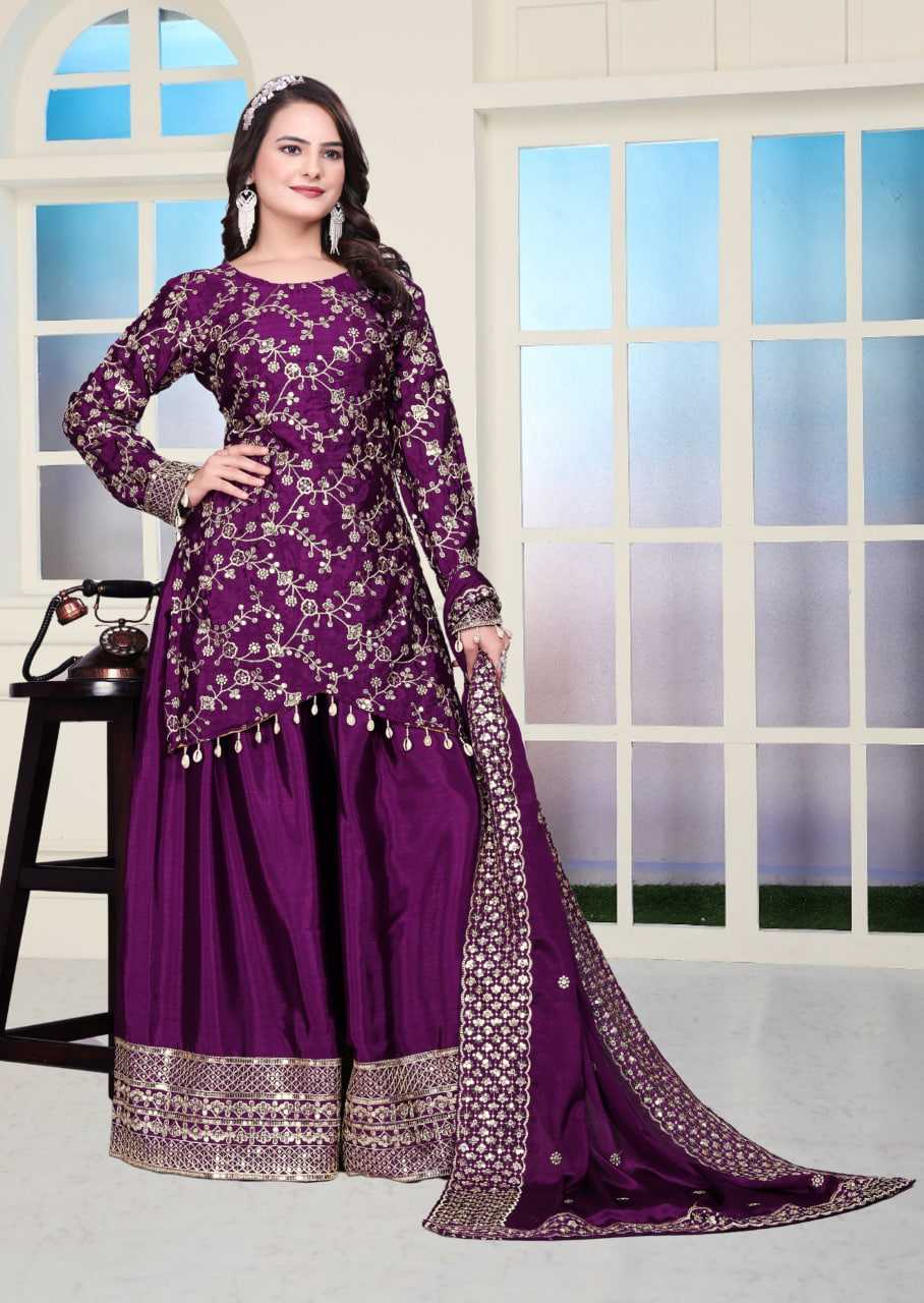 Ynf Chinon RIN232 56 Suits & Dresses Wedding Collections Festive Collections Wholesale Sharara Salwar Suits Designer Suits Embroidered Suits Manufacturer