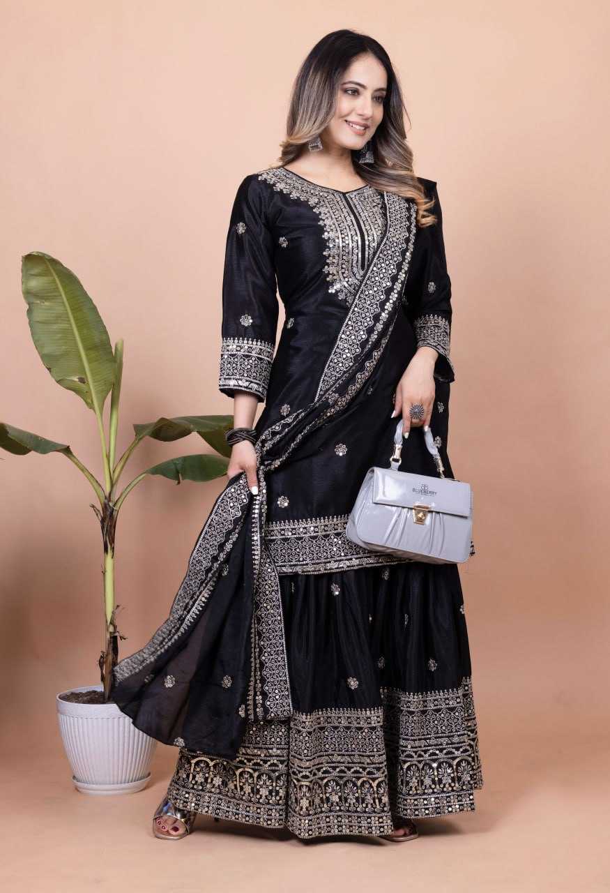 Ynf Chinon RIN232 63 Suits & Dresses Wedding Collections Festive Collections Wholesale Sharara Salwar Suits Designer Suits Embroidered Suits Manufacturer