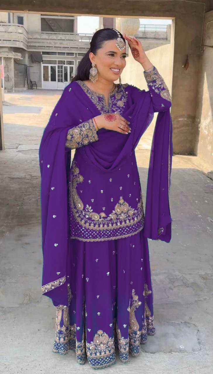 Ynf Chinon RIN232 73 Suits & Dresses Wholesale Sharara Salwar Suits Embroidery Suits Wedding Suits Manufacturer